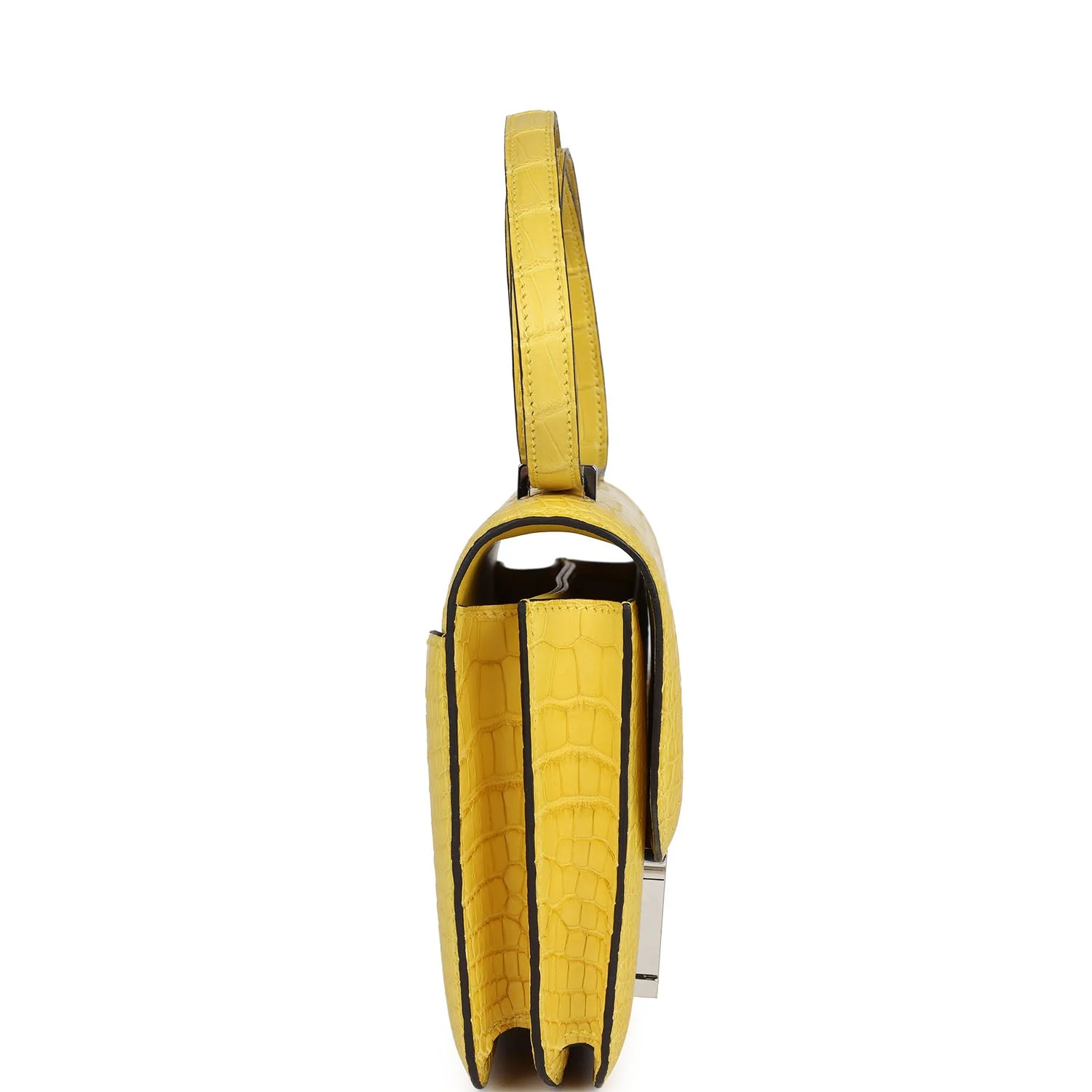Replicate Hermes Constance 18 Mimosa Matte Alligator Palladium Hardware(1:1 replica)