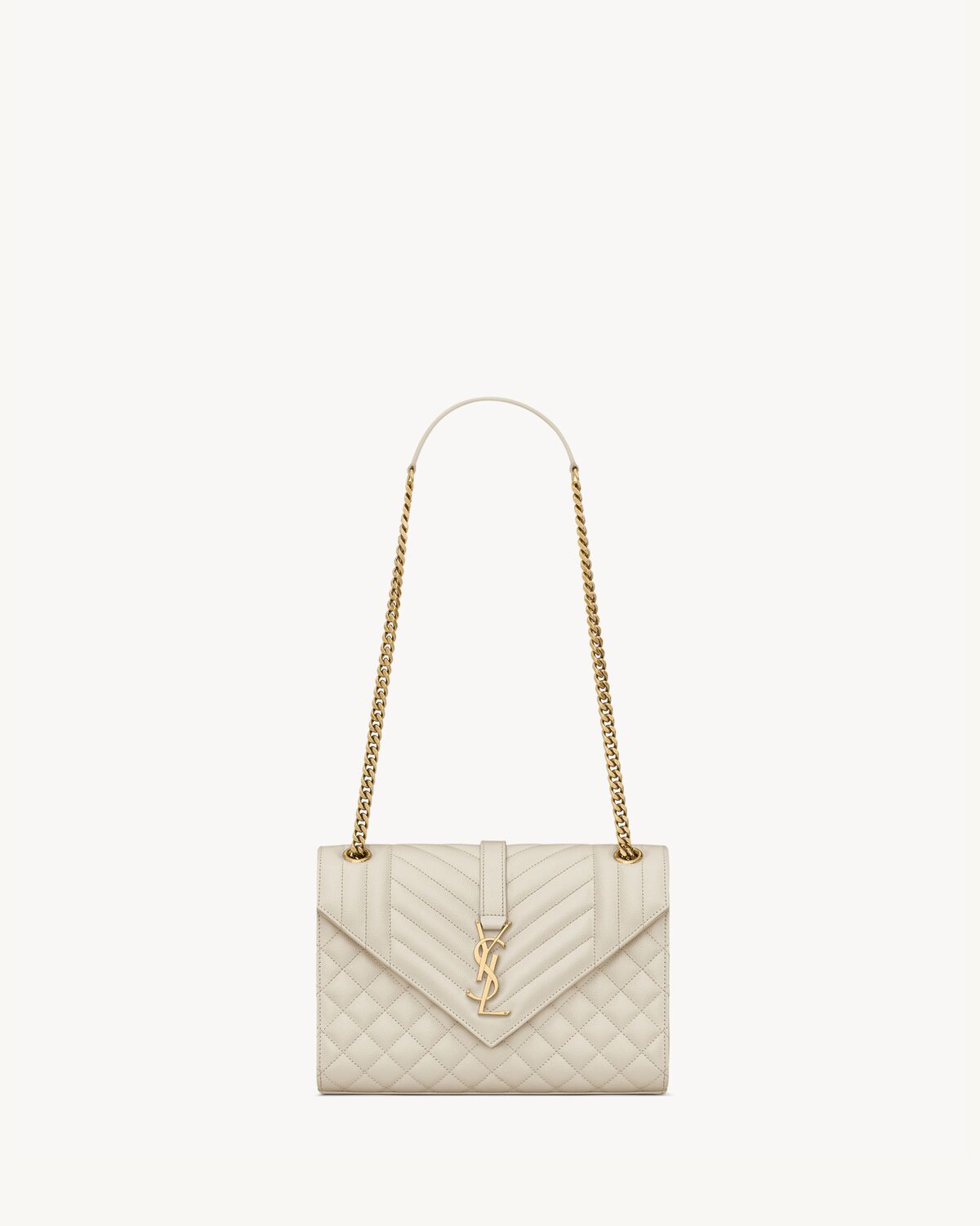 Replicate YSL Envelope Medium in Quilted Grain De Poudre Embossed Leather(1:1 replica)