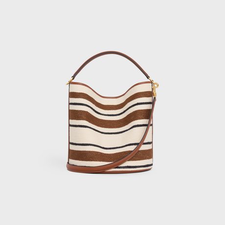 Replicate BUCKET 16 BAG IN STRIPED TEXTILE WITH CELINE JACQUARD MULTICOLOR(1:1 replica)