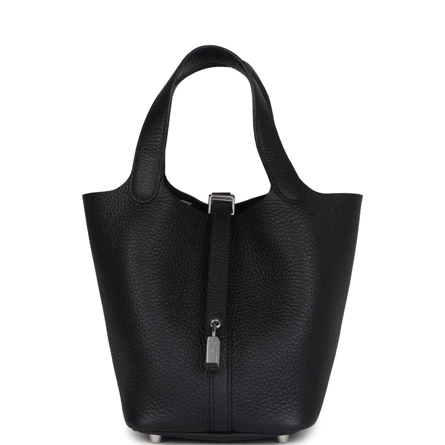 Replicate Hermes Picotin Lock 18 Black Clemence Palladium Hardware(1:1 replica)