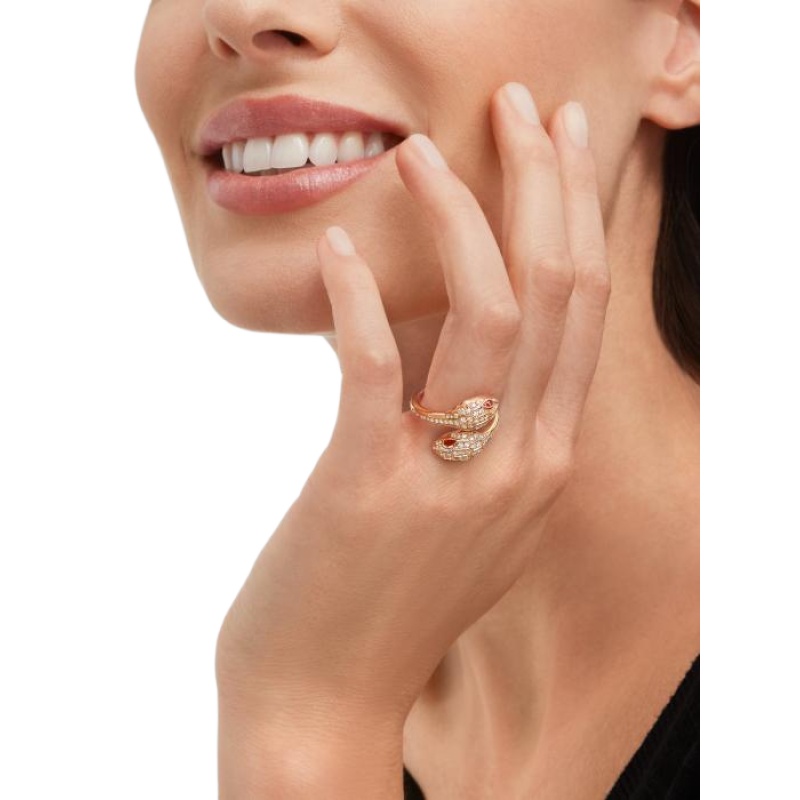 Replicate Serpenti Seduttori gilded snake ring(1:1 replica)