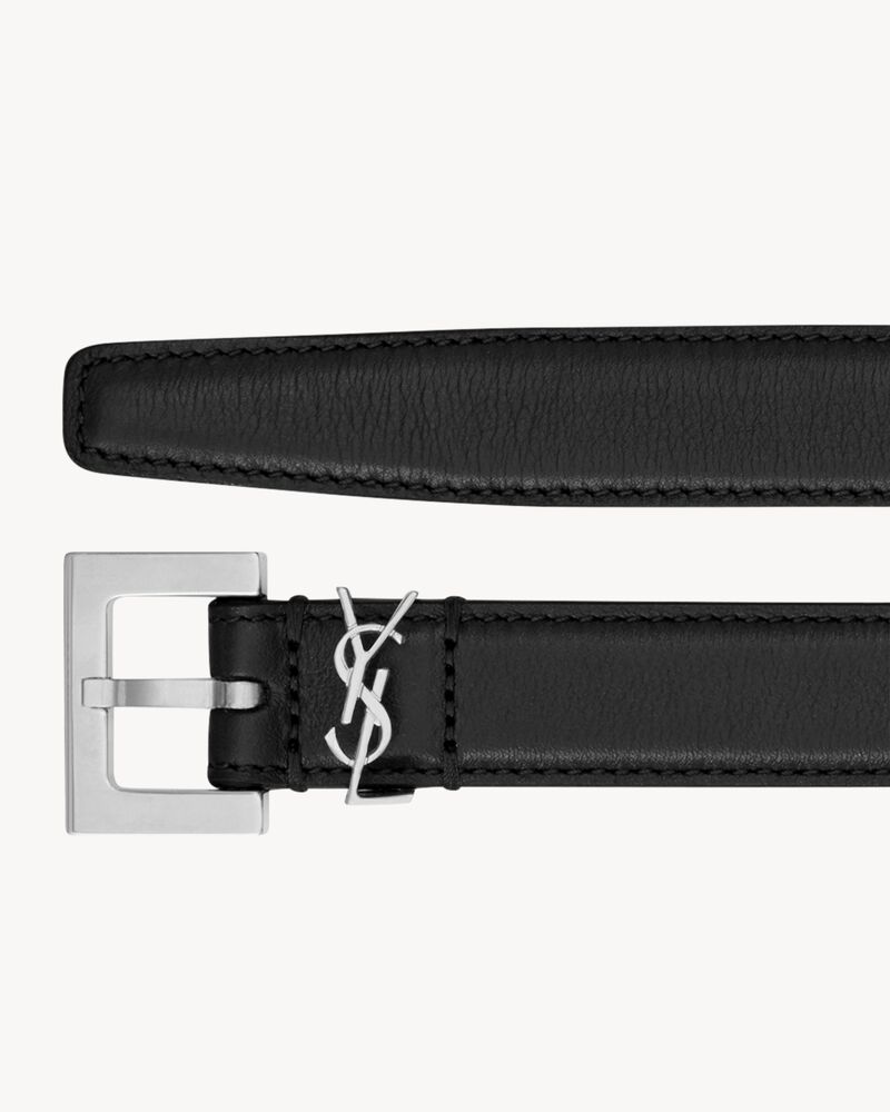 Replicate cassandre thin belt with square buckle in smooth leather(1:1 replica)