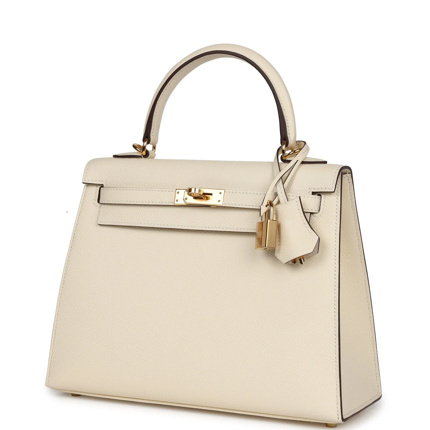 Replicate Hermes Kelly Sellier 25 Nata Epsom Gold Hardware(1:1 replica)