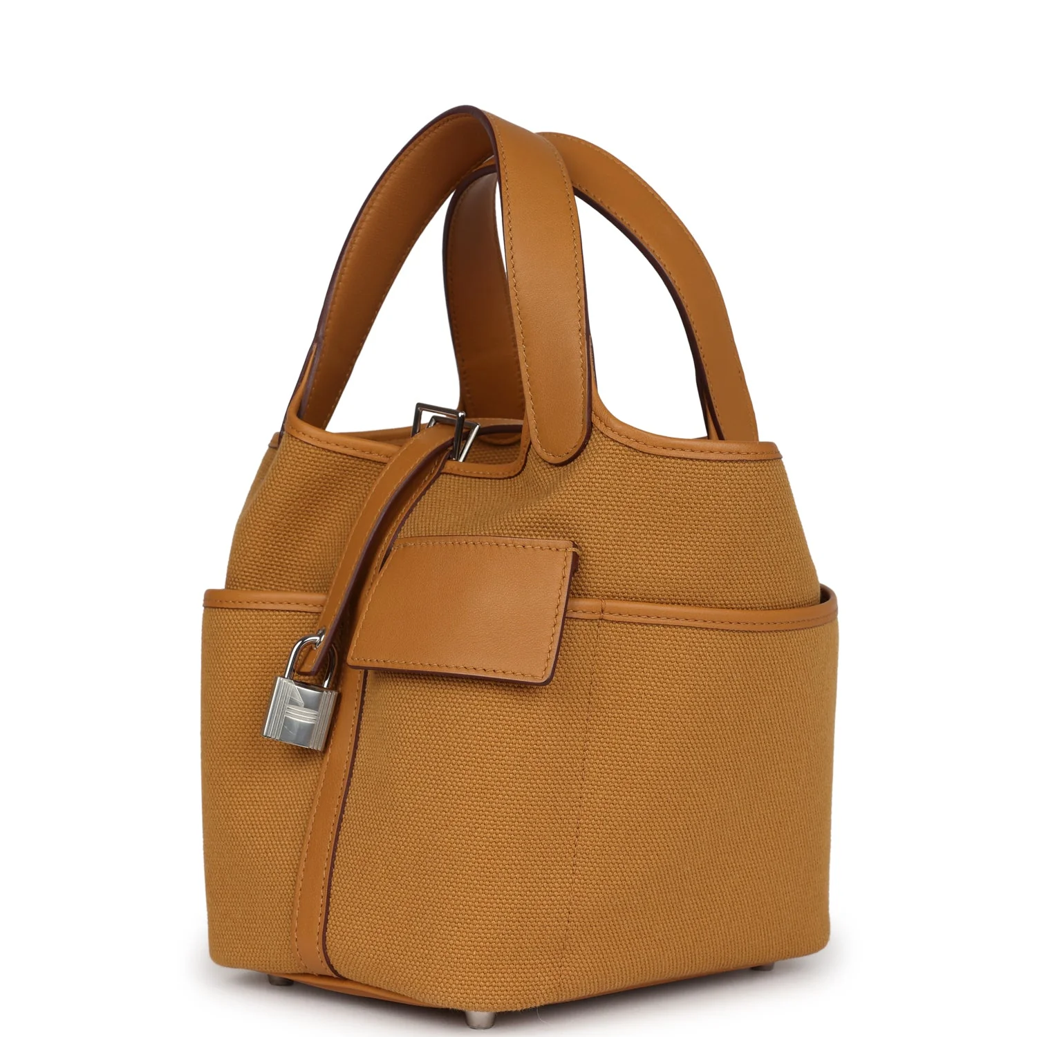 Replicate Hermes Picotin Cargo 18 Sesame Swift and Toile Canvas Palladium Hardware(1:1 replica)