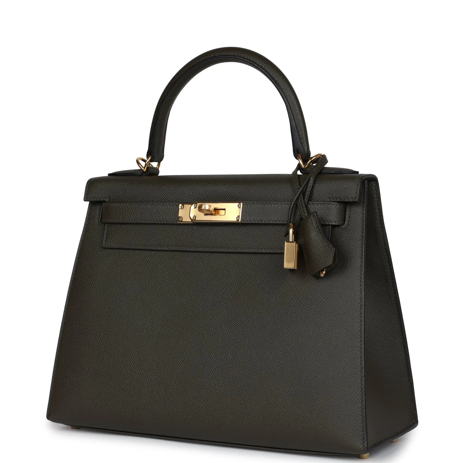 Replicate Hermes Kelly Sellier 28 Vert De Gris Epsom Gold Hardware(1:1 replica)