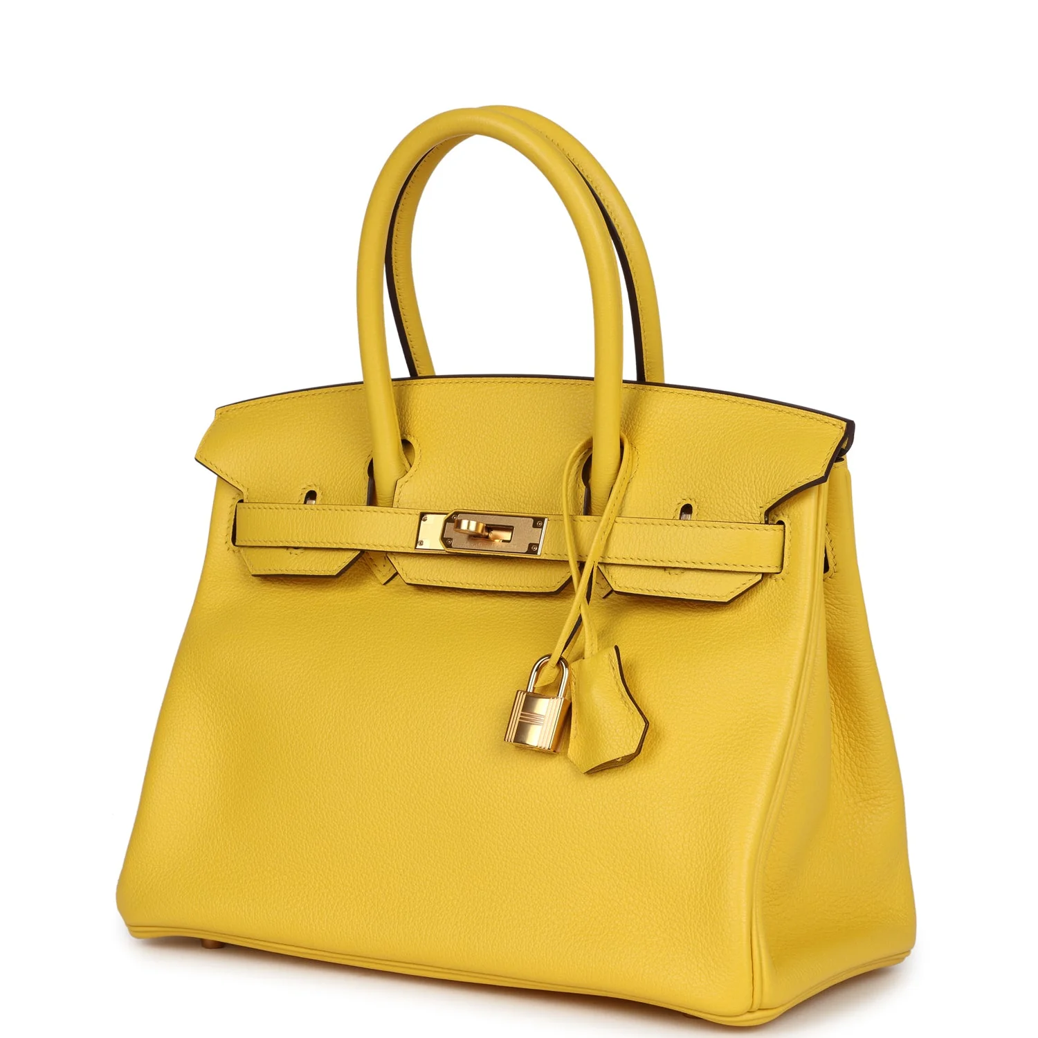 Replicate Hermes Birkin 30 Jaune de Naples Taurillon Novillo Rose Gold Hardware(1:1 replica)