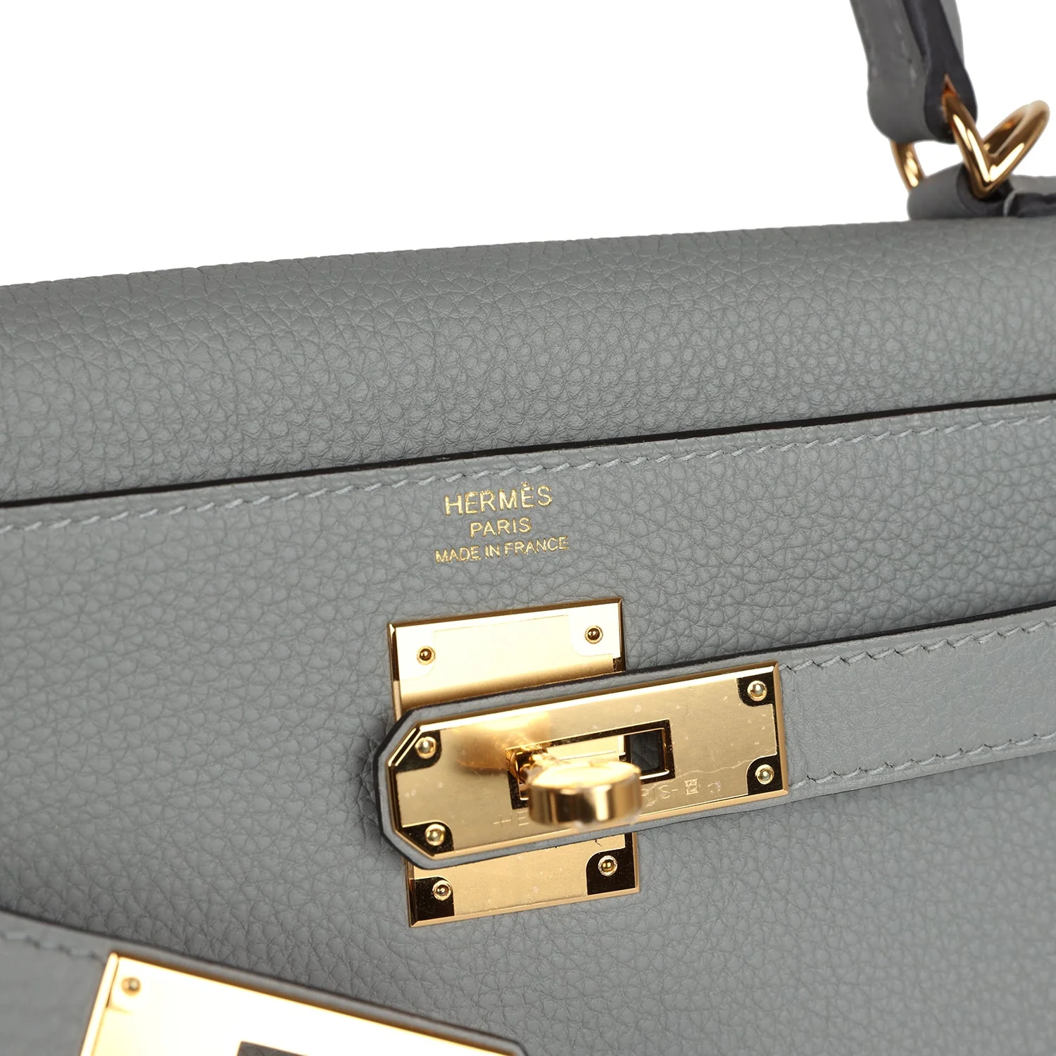 Replicate Hermes Kelly Retourne 28 Gris Mouette Togo Gold Hardware(1:1 replica)