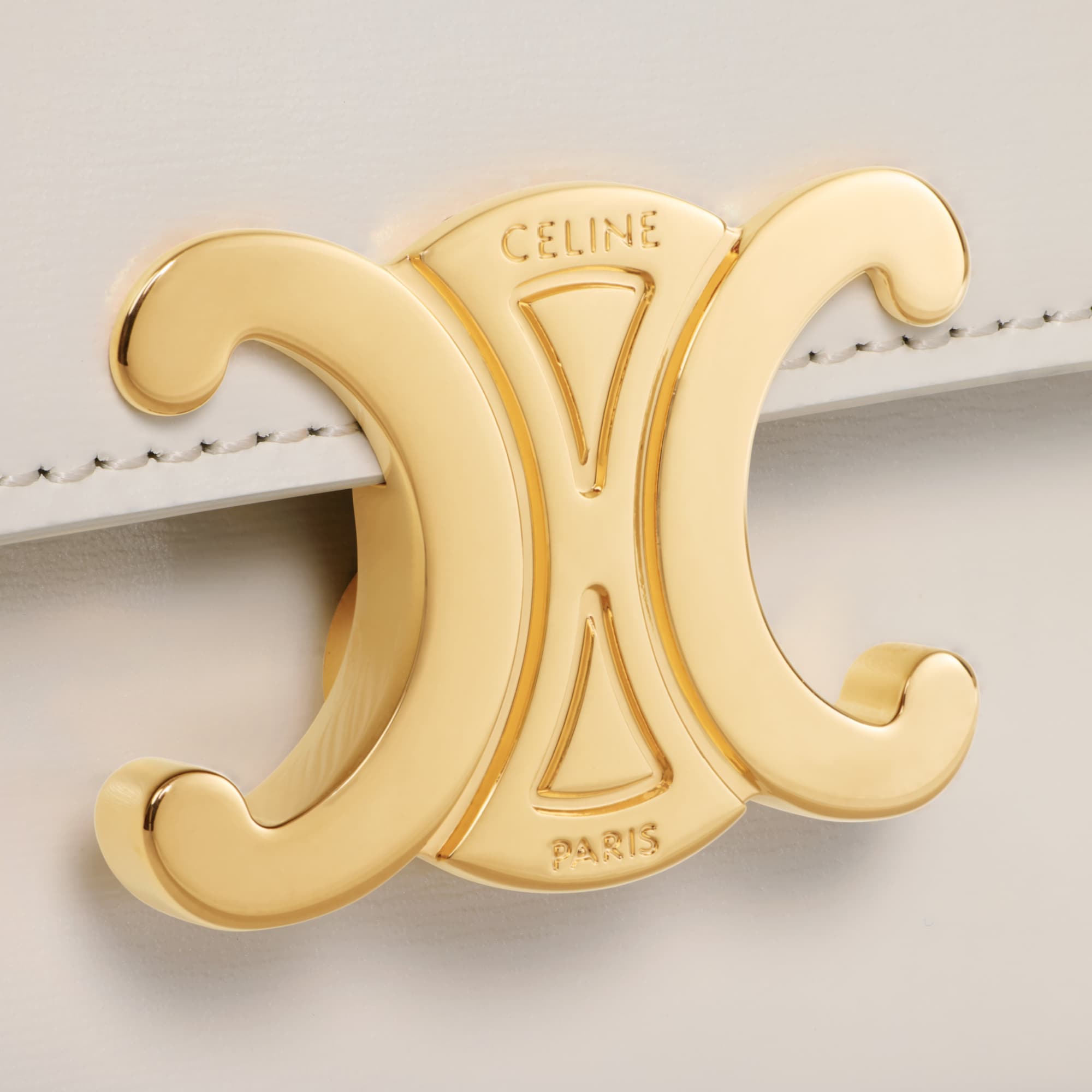 Replicate TEEN CELINE LOLA IN SHINY CALFSKIN WHITE COTTON(1:1 replica)