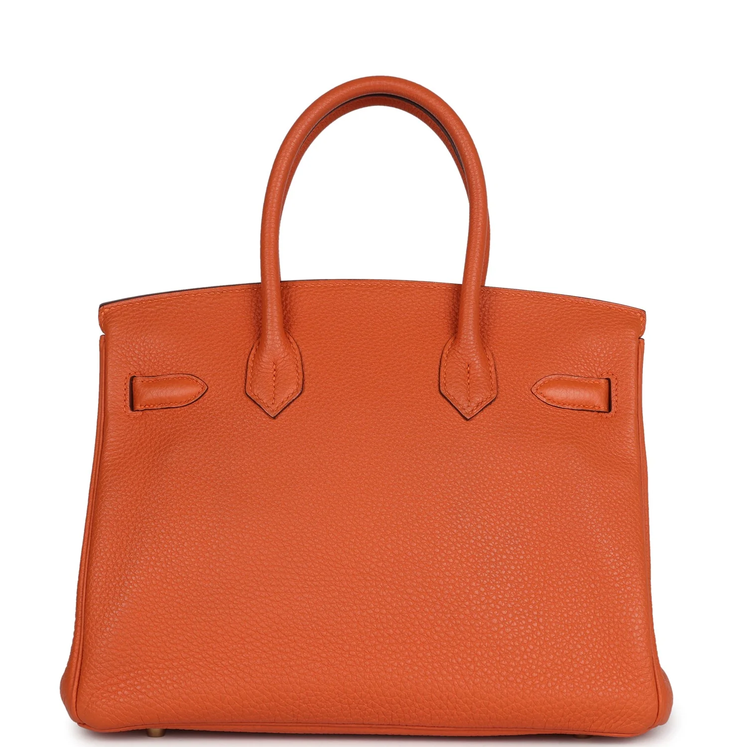 Replicate Hermes Birkin 30 Orange Togo Gold Hardware(1:1 replica)