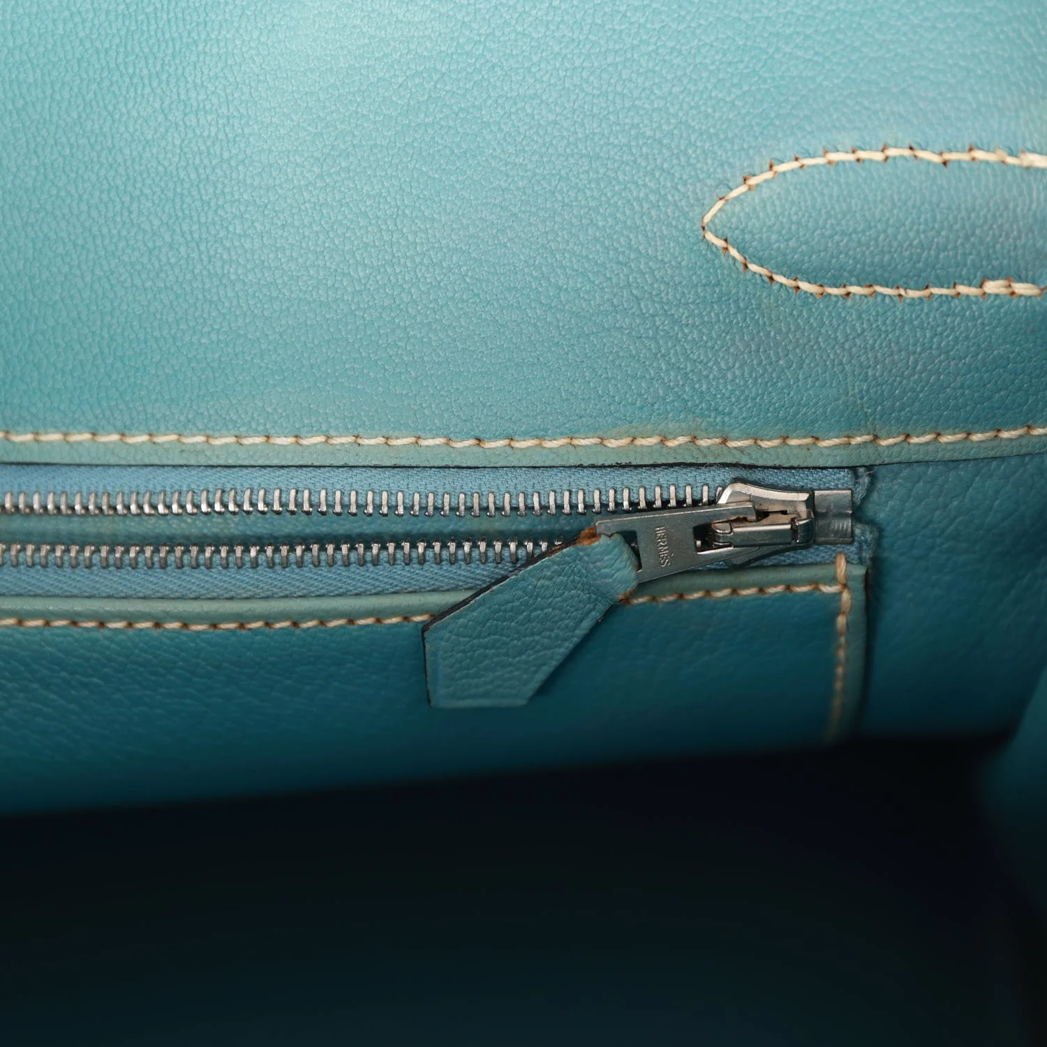 Replicate Vintage Hermes Birkin 30 Denim and Blue Jean Gulliver Palladium Hardware(1:1 replica)