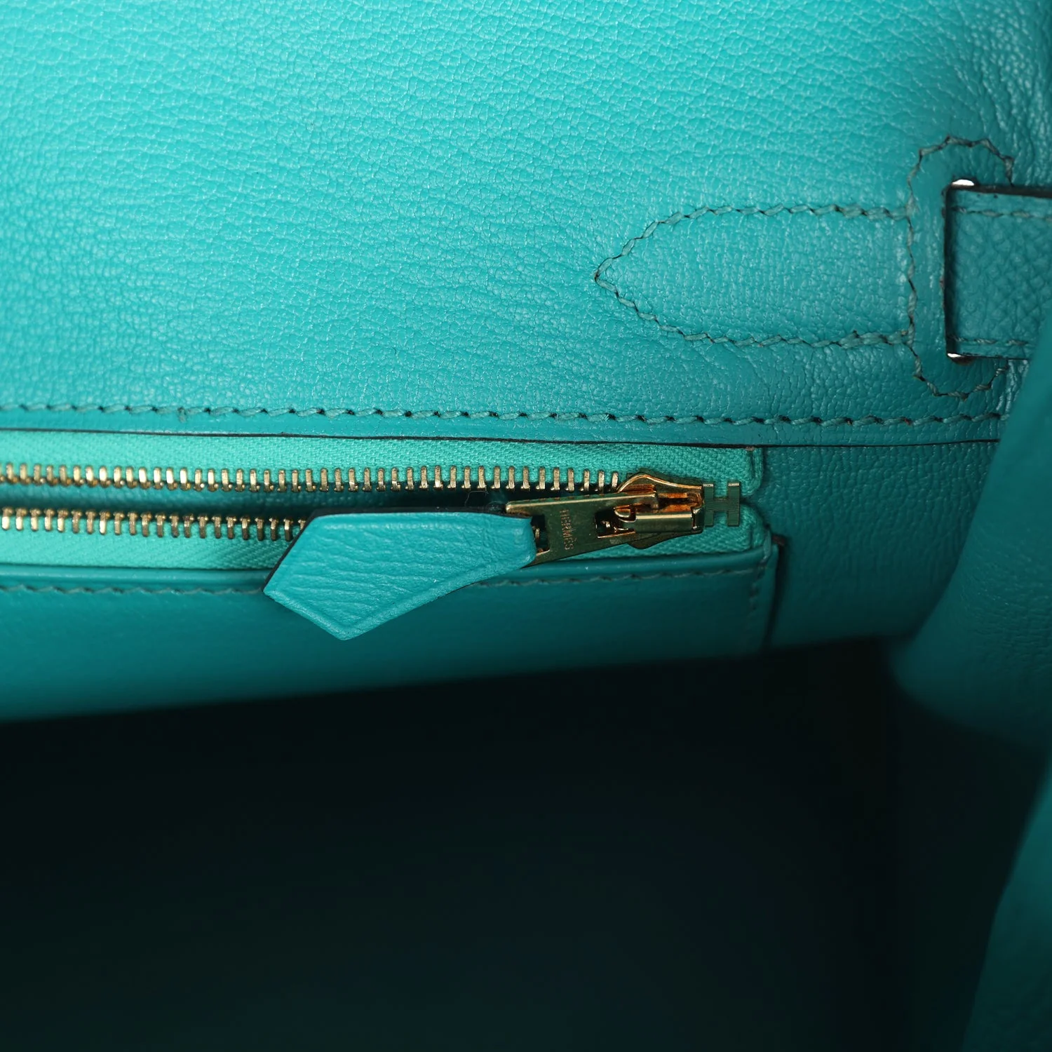 Replicate Hermes Birkin 30 Bleu Paon Epsom Gold Hardware(1:1 replica)