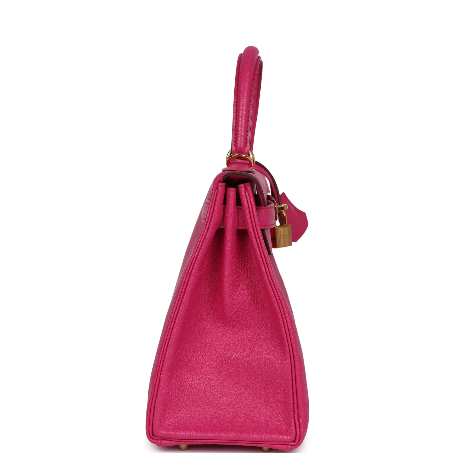 Replicate Hermes Kelly Retourne 28 Rose Shocking Chevre Gold Hardware(1:1 replica)