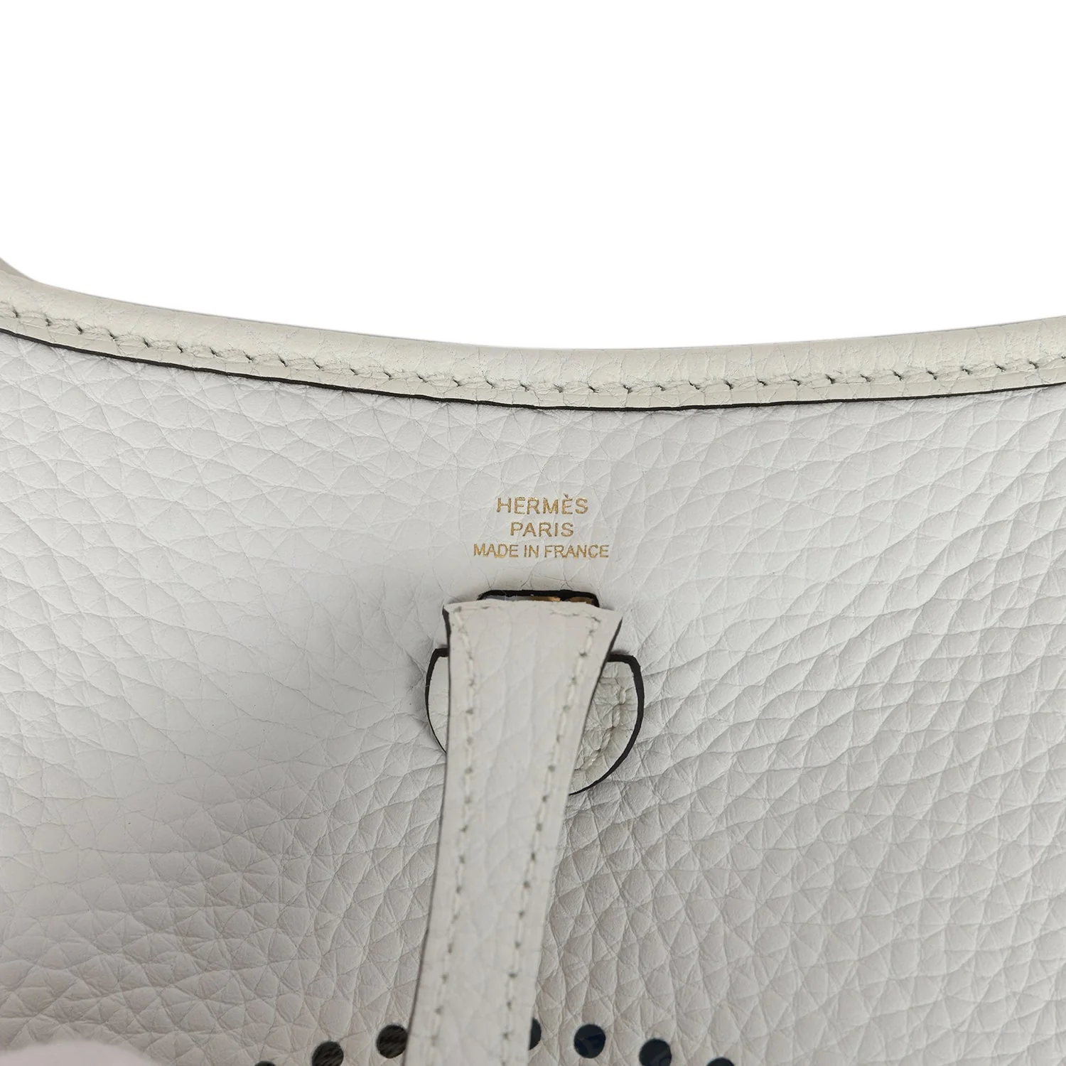 Replicate Hermes Evelyne TPM New White Clemence Gold Hardware(1:1 replica)