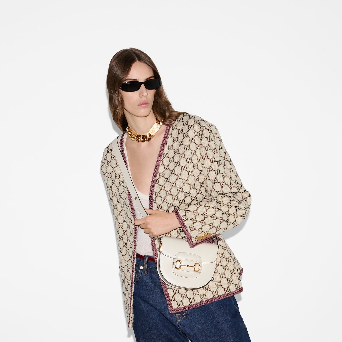 Replicate Gucci Horsebit 1955 Mini Rounded Bag(1:1 replica)