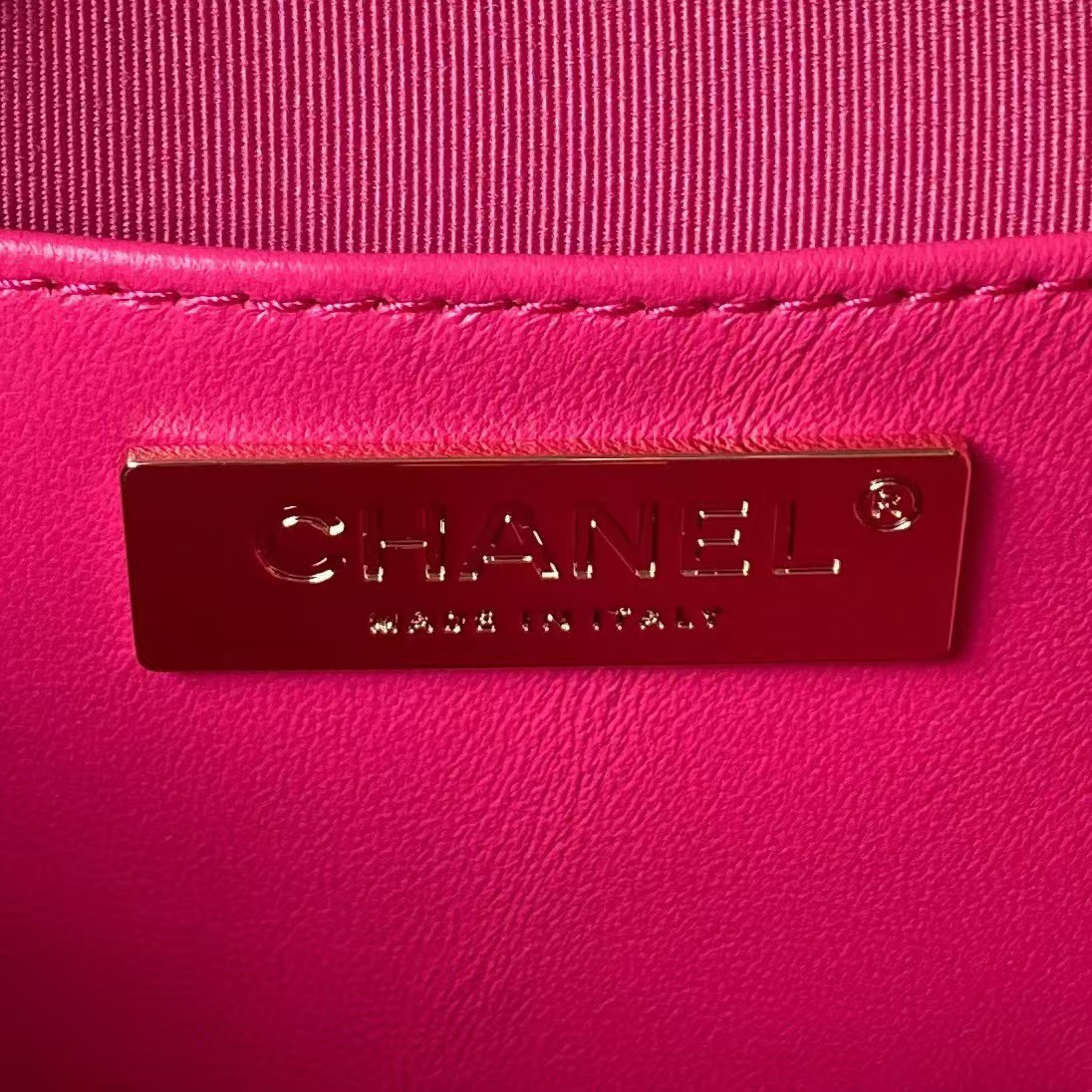 Replicate Chanel 24C AS4579 Star Bag Fuchsia Satin Gold Metal Hardware(1:1 replica)