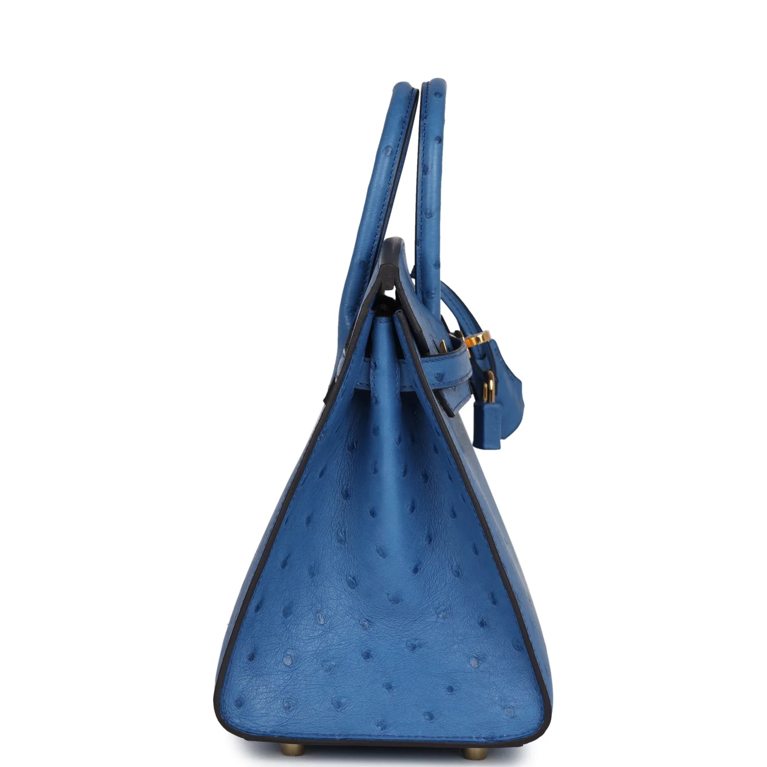 Replicate Hermes Birkin Sellier 25 Mykonos Ostrich Gold Hardware(1:1 replica)