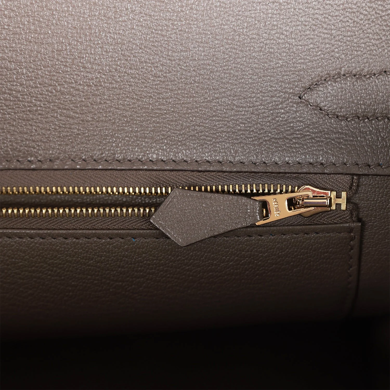 Replicate Hermes Special Order (HSS) Birkin 30 Bleu Electric and Etain Clemence Brushed Gold Hardware(1:1 replica)