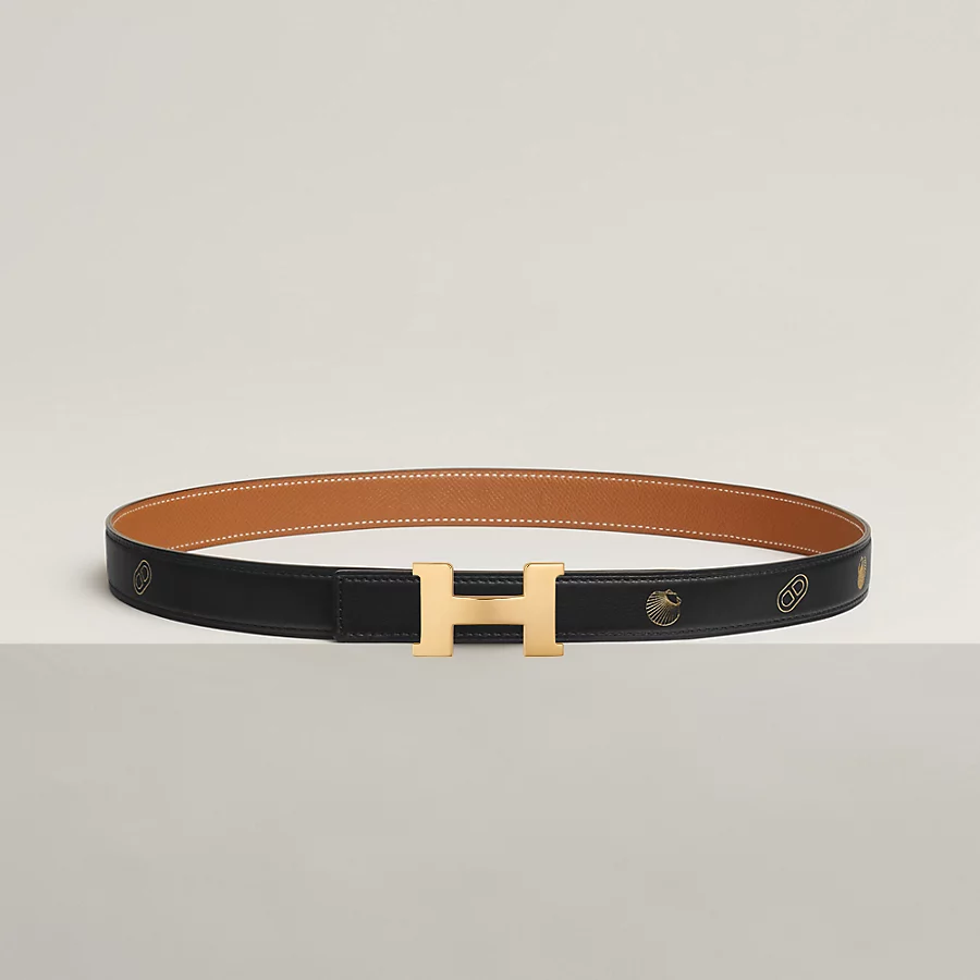 Replicate Mini Constance belt buckle   Hermès sur Mer reversible leather strap 24 mm(1:1 replica)
