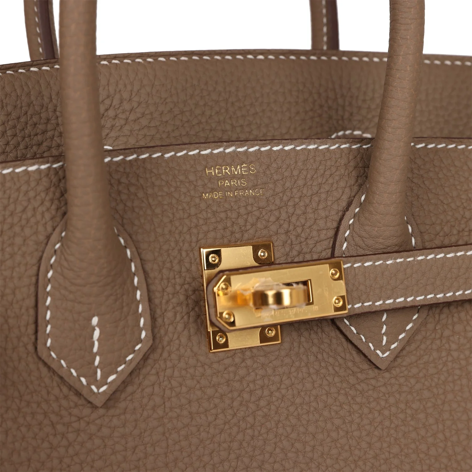 Replicate Hermes Birkin 25 Etoupe Togo Gold Hardware(1:1 replica)