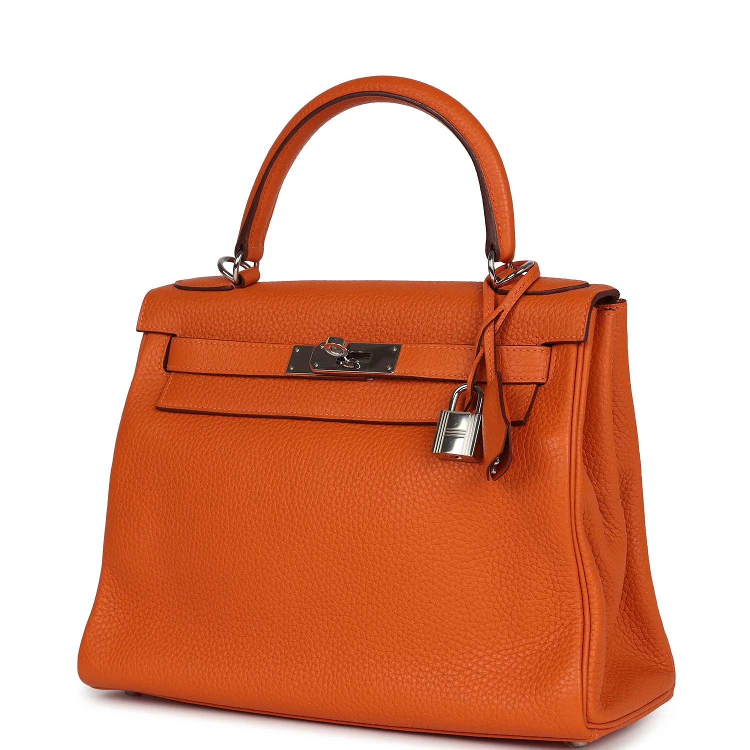 Replicate Hermes Special Order (HSS) Kelly Retourne 28 Orange Togo Palladium Hardware(1:1 replica)