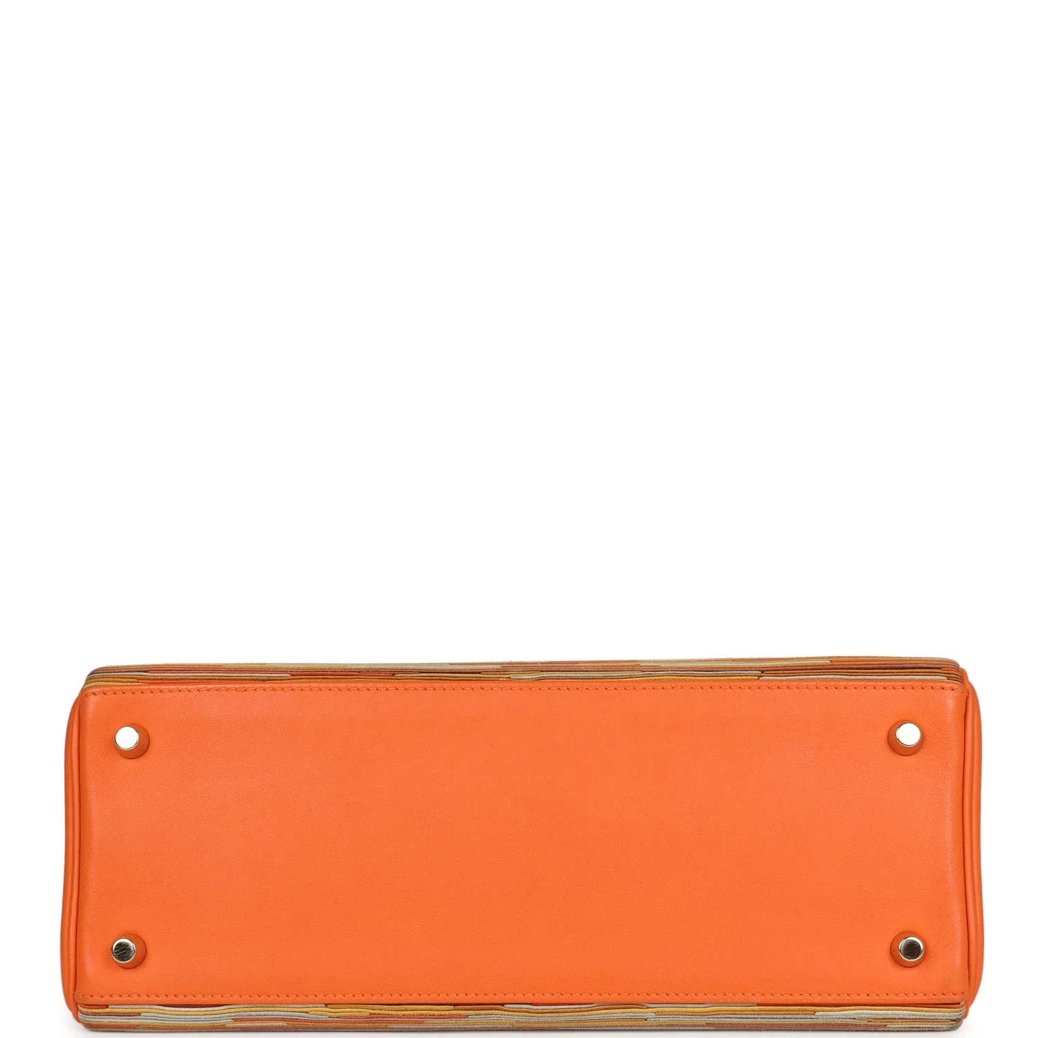Replicate Hermes Kelly Retourne 28 Vibrato Orange Evercalf Gold Hardware(1:1 replica)