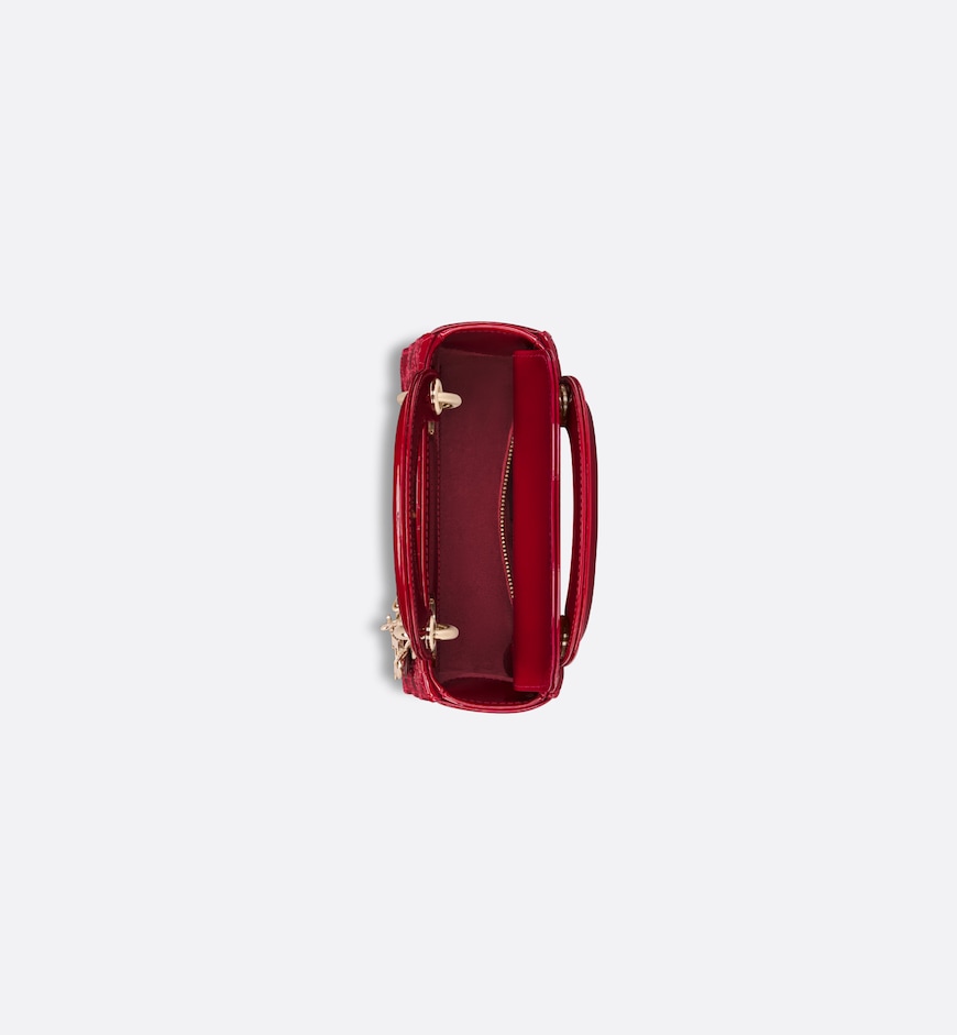 Replicate Dior Mini Dioriviera Lady Dior Bag   Patent Leather(1:1 replica)