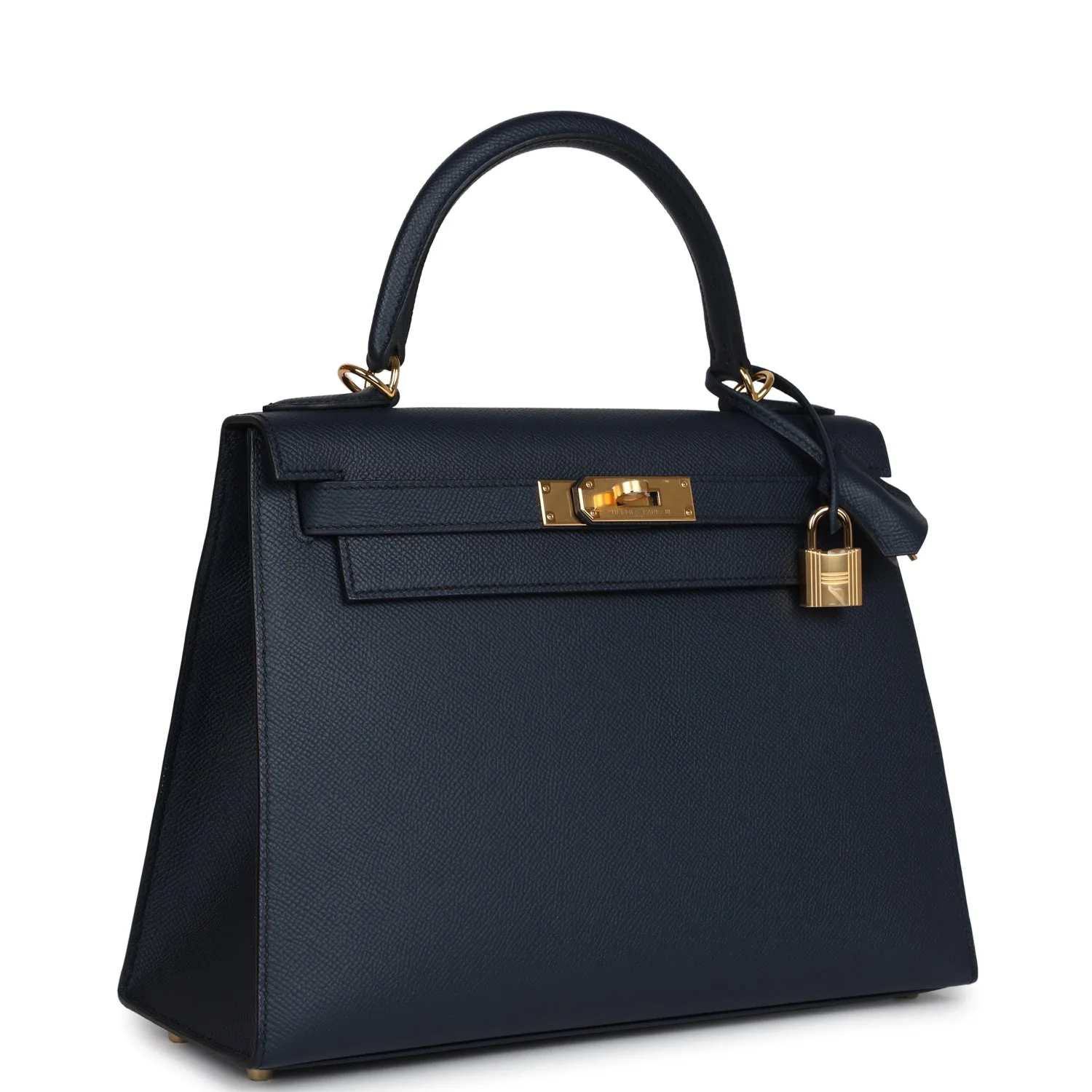 Replicate Hermes Kelly Sellier 28 Bleu Indigo Epsom Gold Hardware(1:1 replica)
