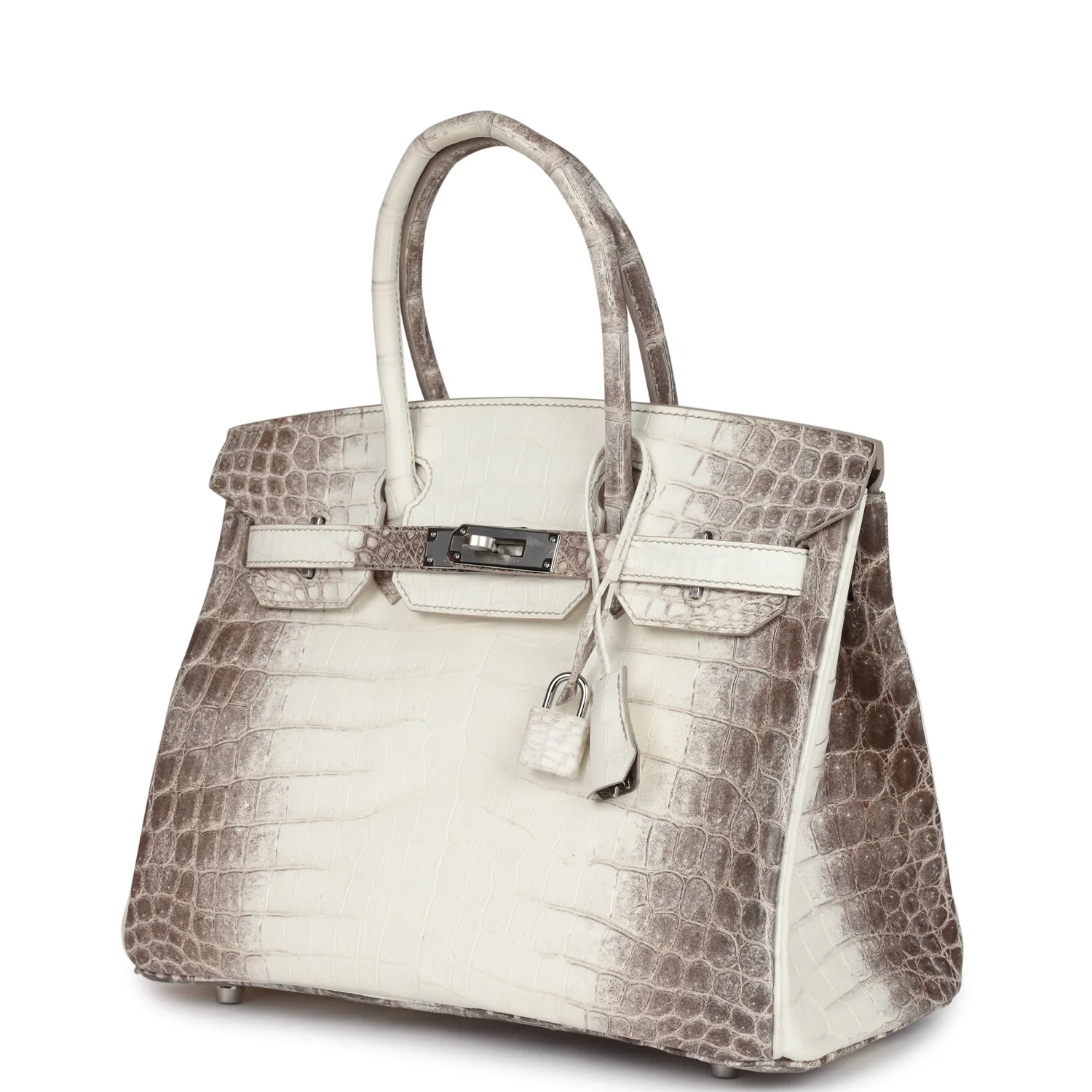 Replicate Hermes Birkin 30 Himalaya Niloticus Crocodile Palladium Hardware(1:1 replica)