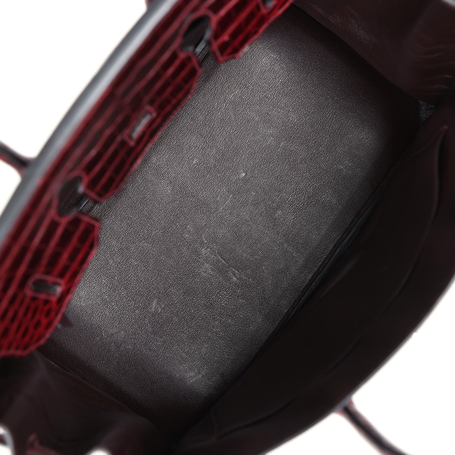 Replicate Hermes Birkin 35 Bordeaux Shiny Porosus Crocodile Palladium Hardware(1:1 replica)