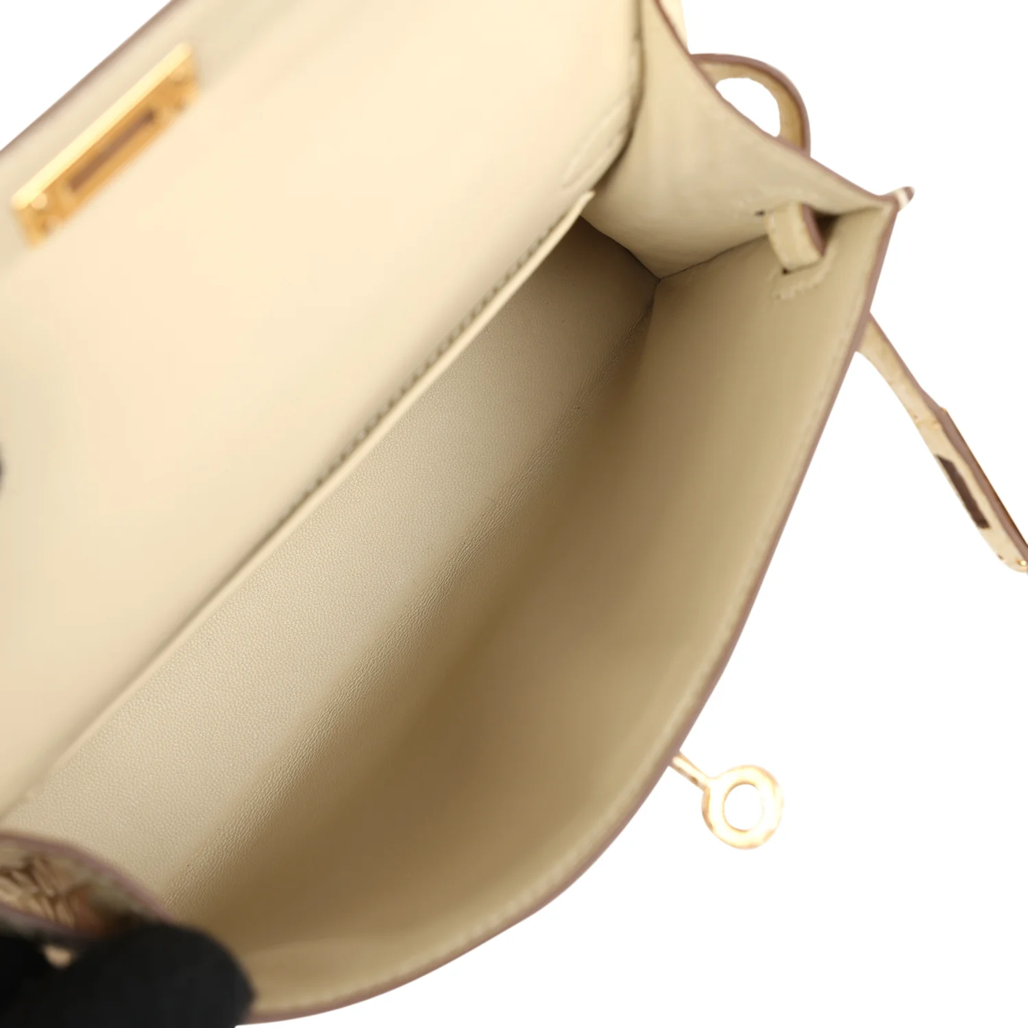 Replicate Hermes Kelly Sellier 20 Vanille Matte Alligator Gold Hardware(1:1 replica)