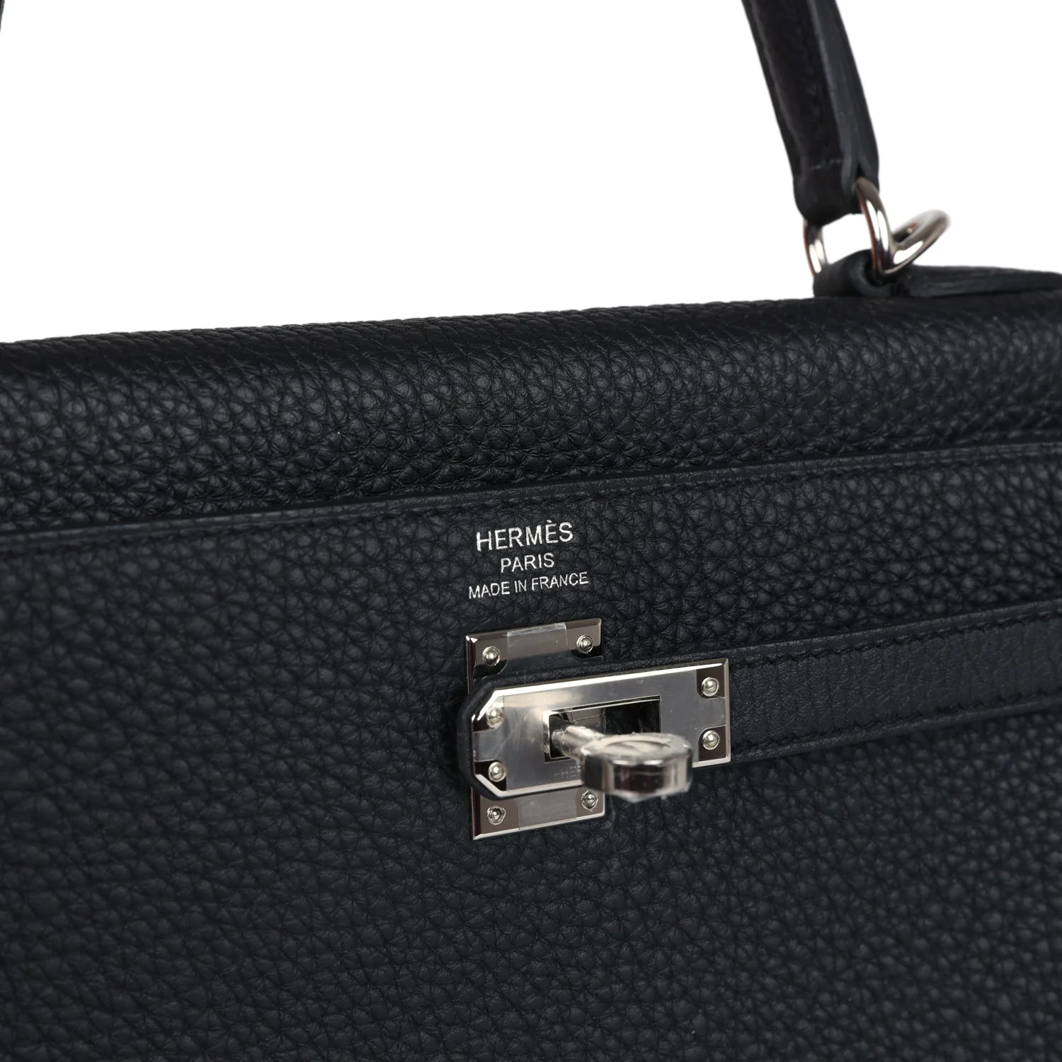Replicate Hermes Kelly Retourne 25 Black Togo Palladium Hardware(1:1 replica)