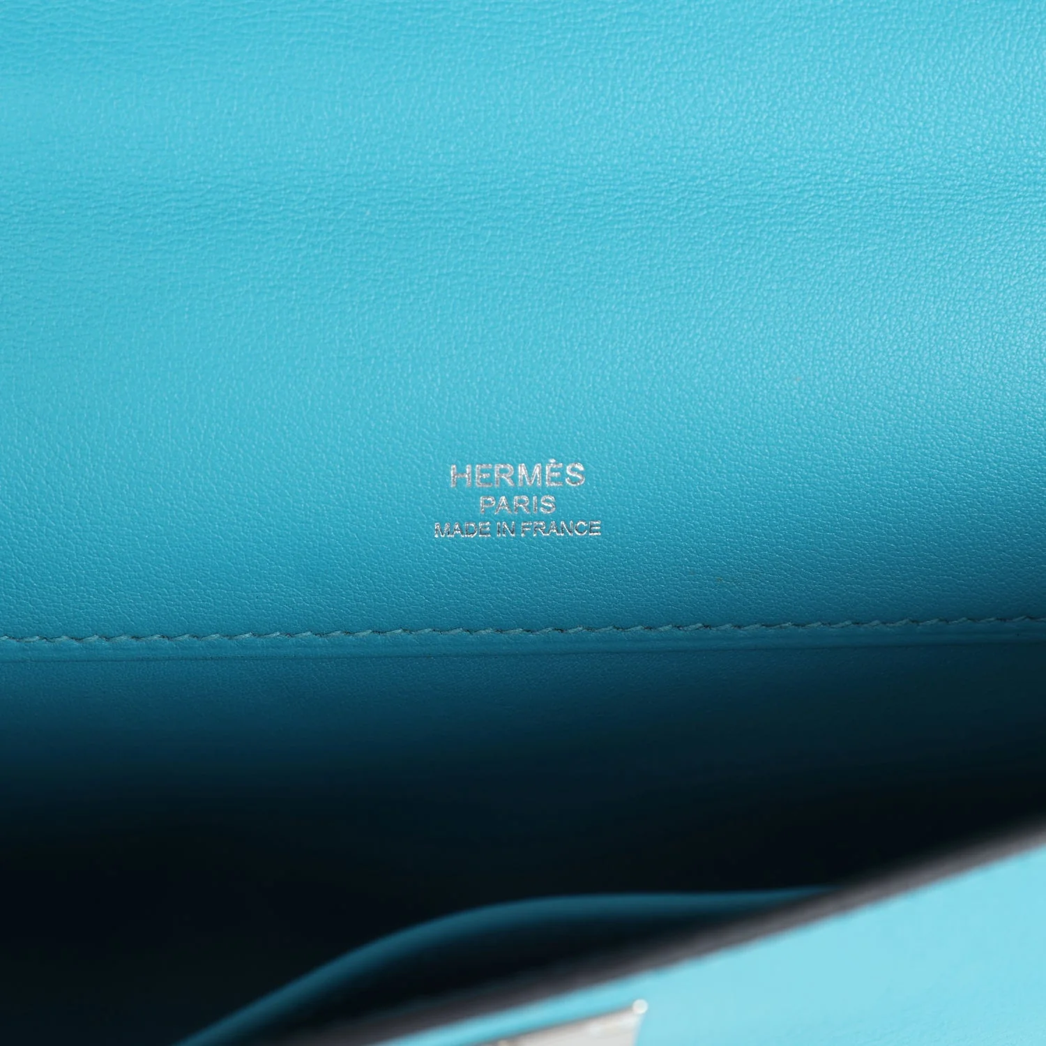 Replicate Hermes Kelly Cut Turquoise Swift Palladium Hardware(1:1 replica)