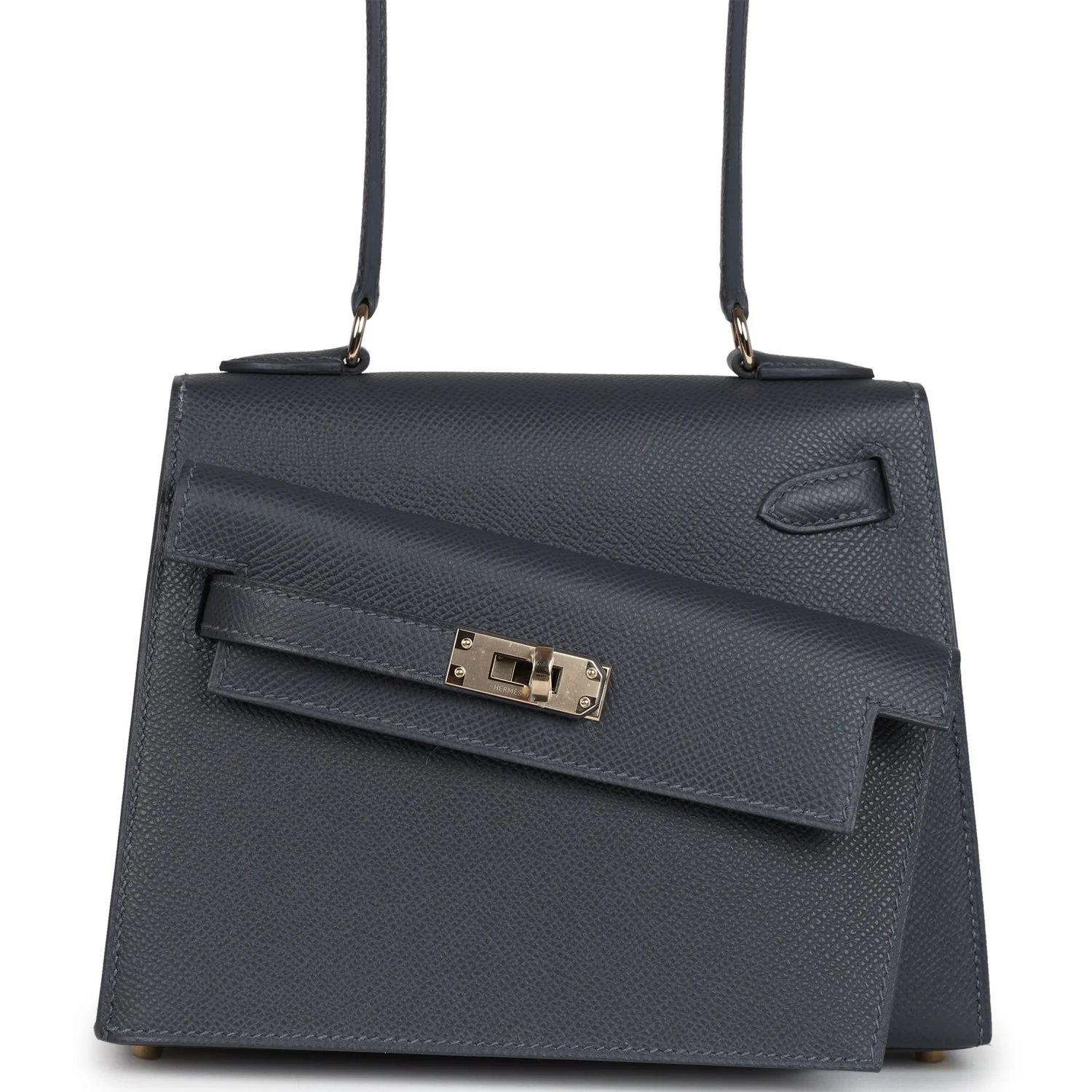 Replicate Hermes Kelly Sellier En Desordre 20 Ardoise Epsom Permabrass Hardware(1:1 replica)
