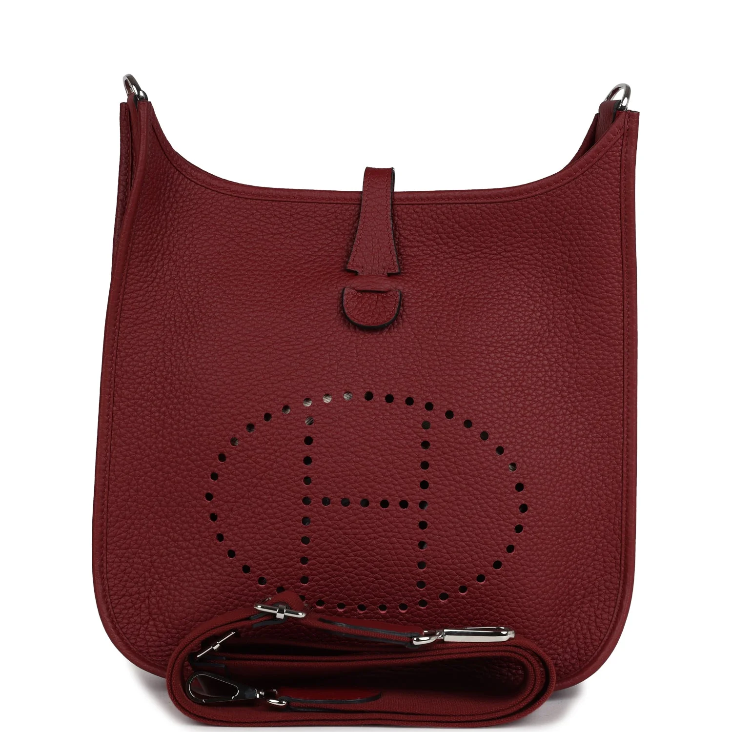 Replicate Hermes Evelyne PM Rouge H Clemence Palladium Hardware(1:1 replica)
