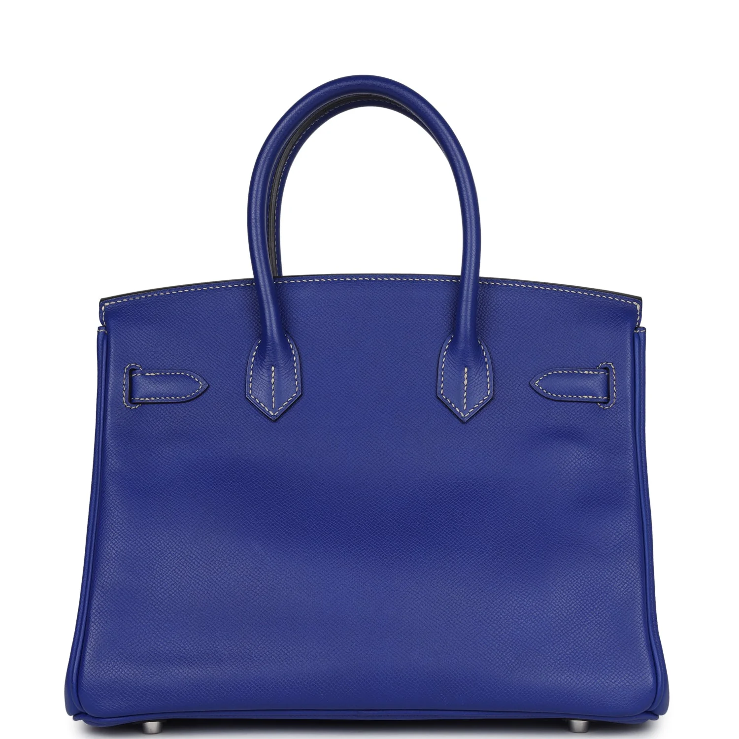Replicate Hermes Birkin 30 Bleu Electric Candy Epsom Palladium Hardware(1:1 replica)