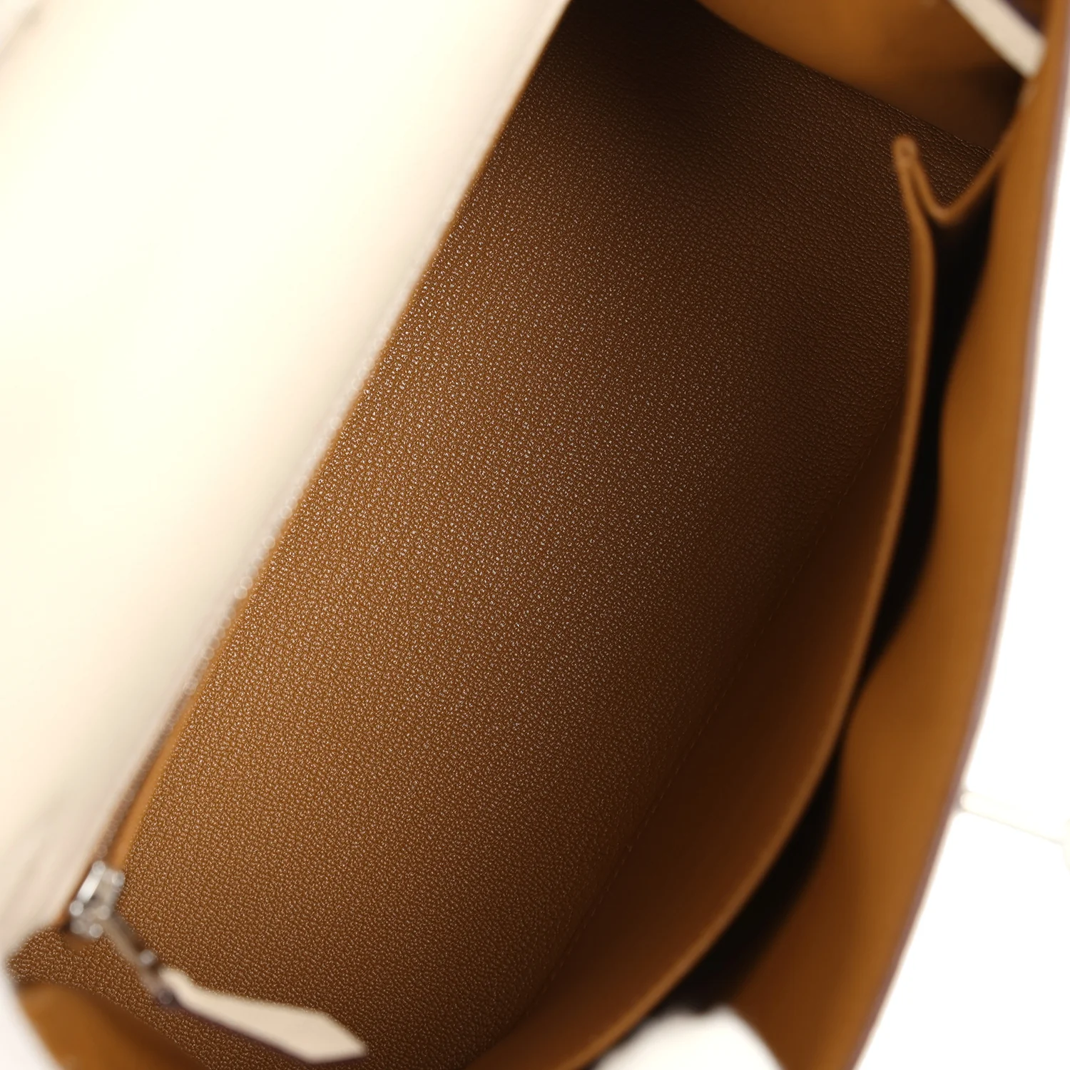 Replicate Hermes Kelly Sellier 25 Nata Verso Epsom Palladium Hardware(1:1 replica)