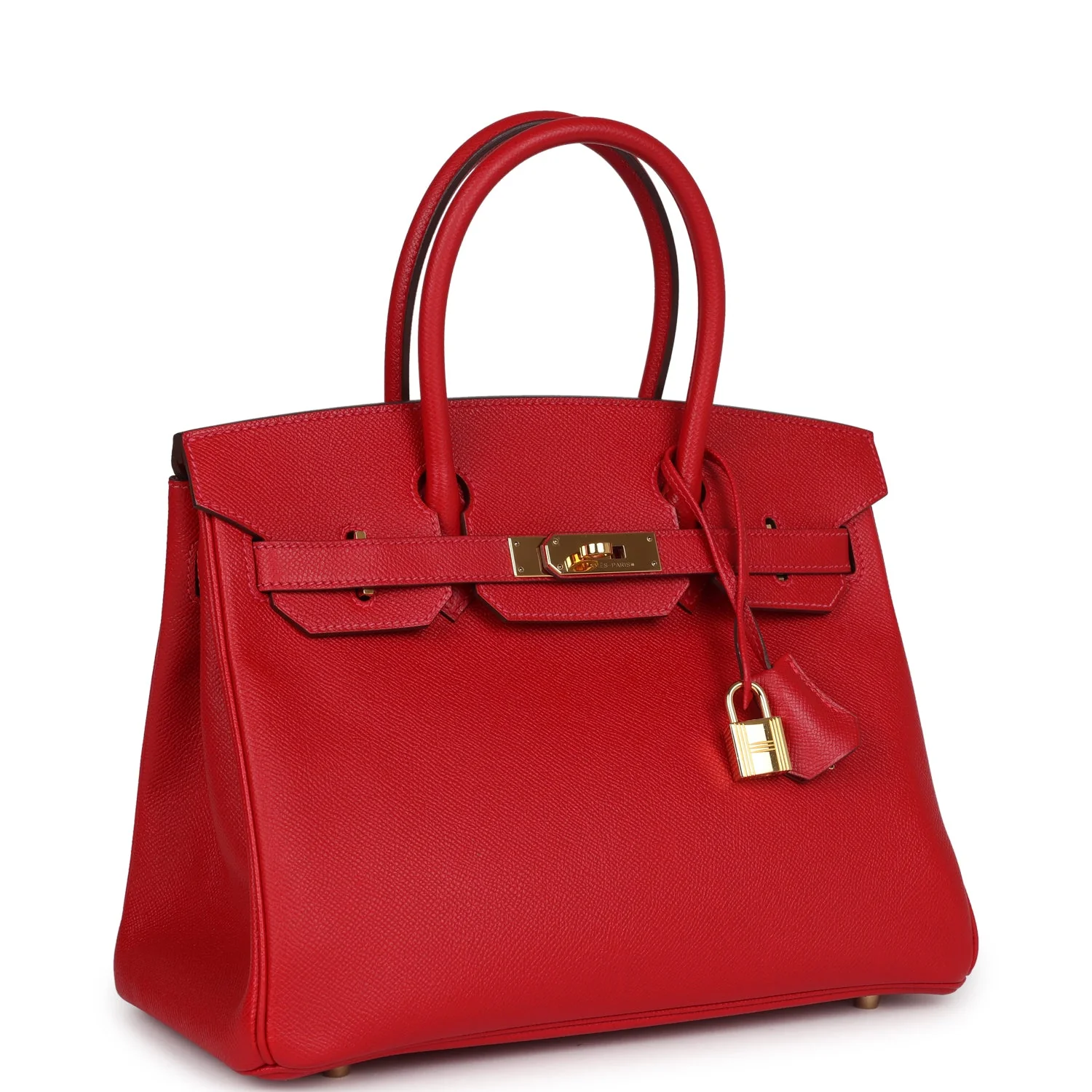 Replicate Hermes Birkin 30 Rouge Casaque Epsom Gold Hardware(1:1 replica)