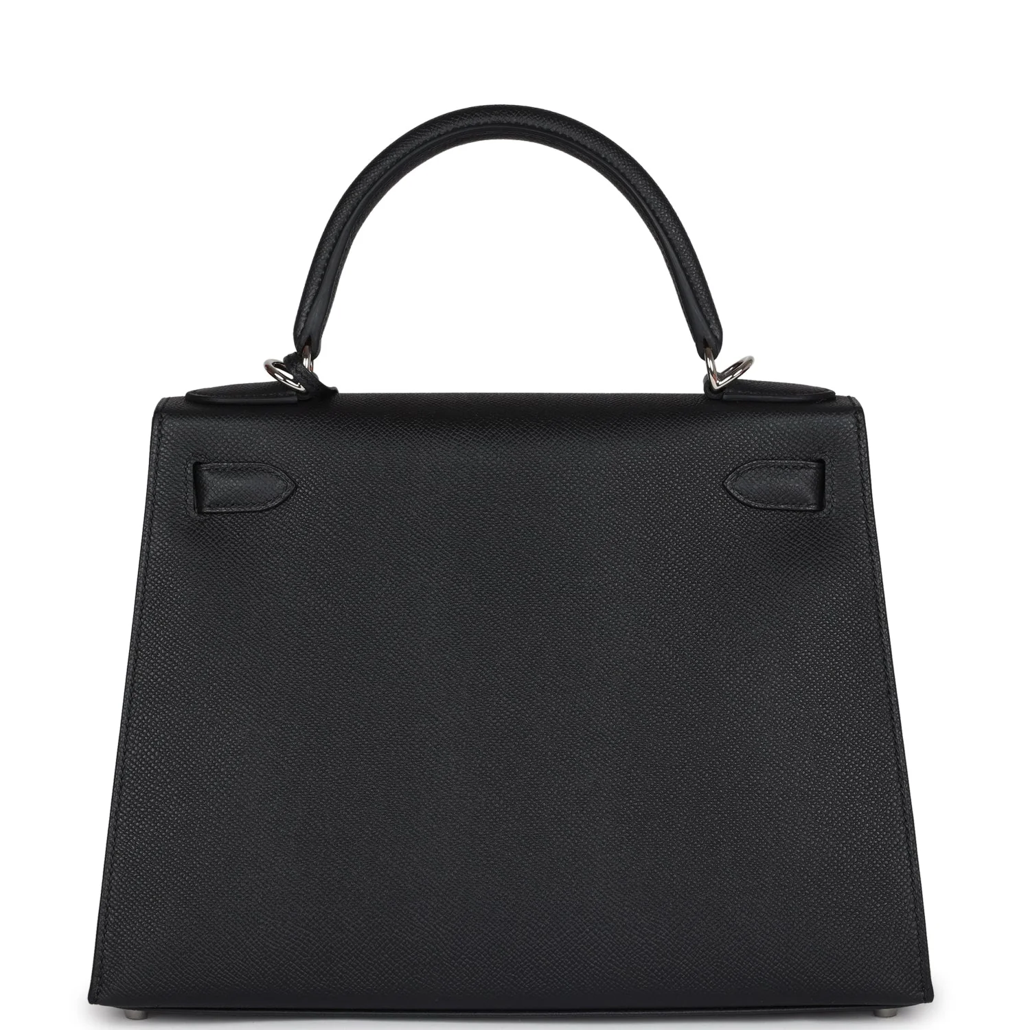 Replicate Hermes Kelly Sellier 28 Black Epsom Palladium Hardware(1:1 replica)