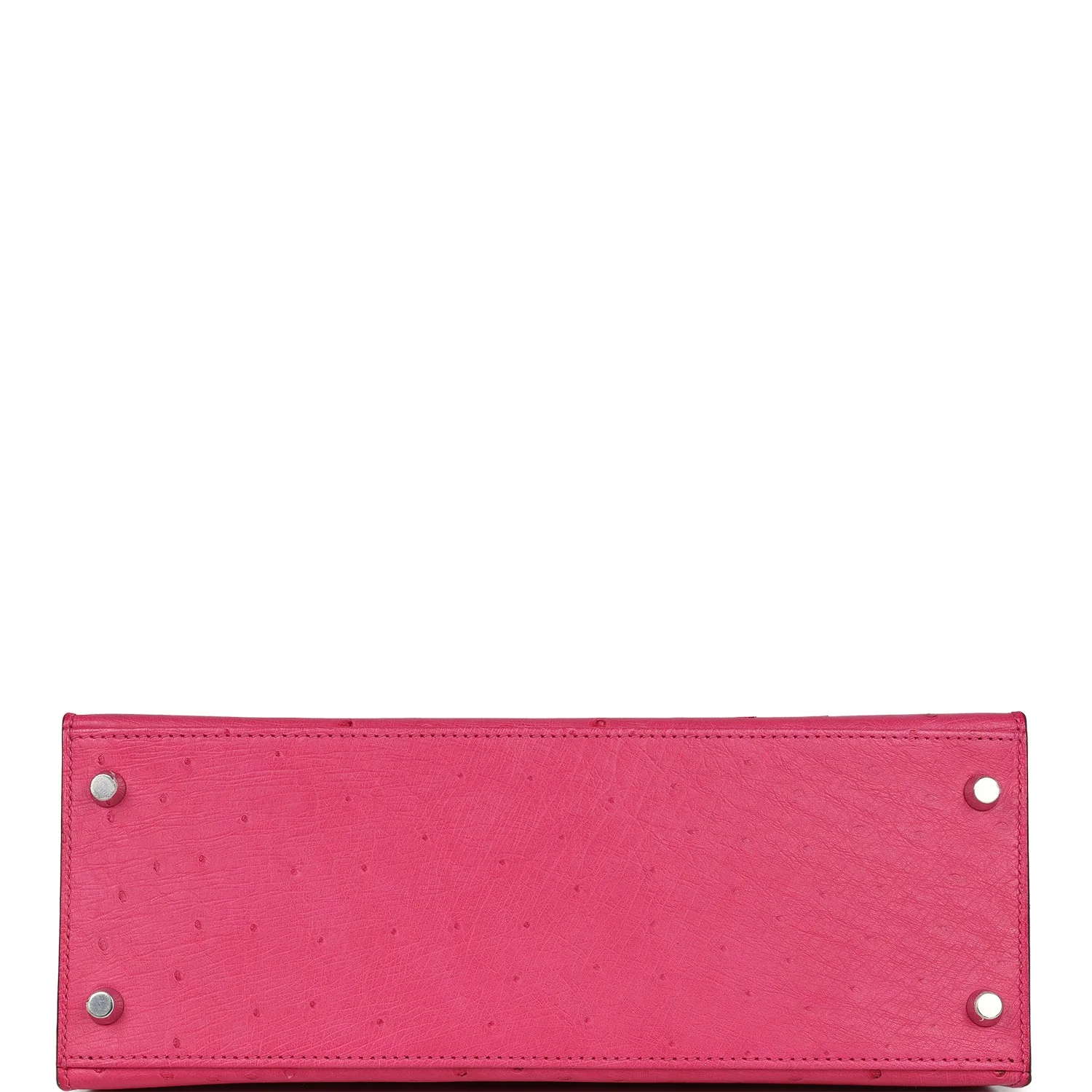 Replicate Hermes Kelly Sellier 28 Rose Tyrien Ostrich Palladium Hardware(1:1 replica)