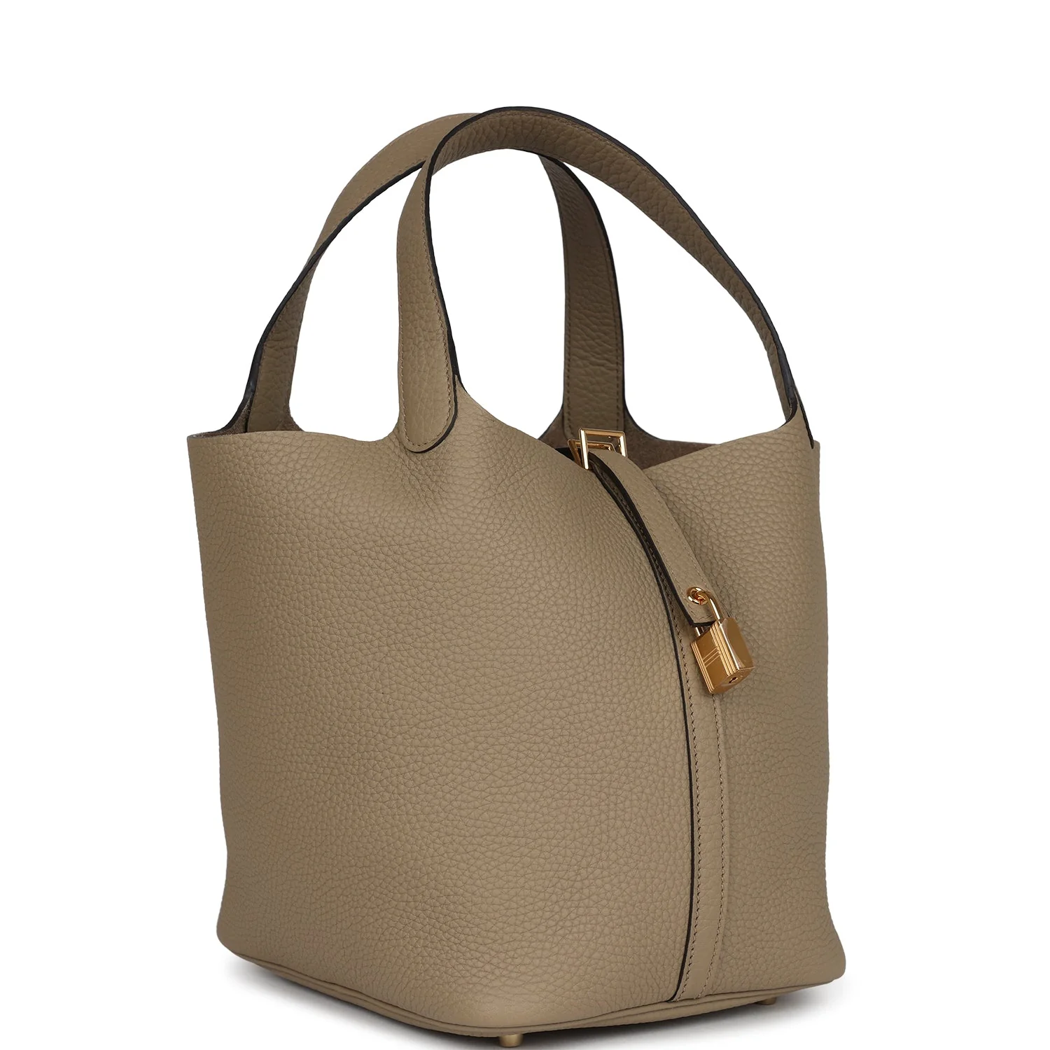 Replicate Hermes Picotin Lock 22 Beige Marfa Clemence Gold Hardware(1:1 replica)