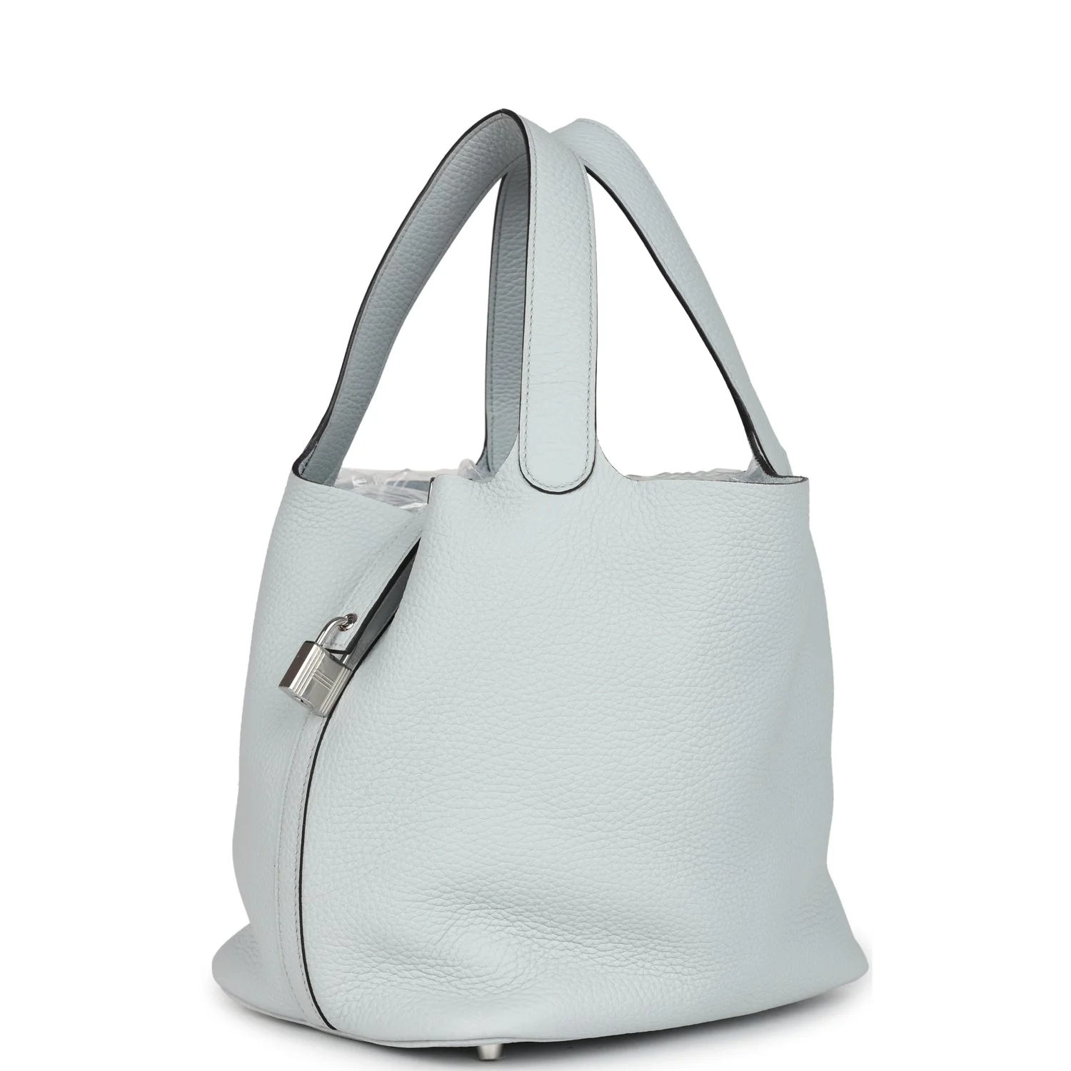 Replicate Hermes Picotin Lock 22 Bleu Pale Clemence Palladium Hardware(1:1 replica)