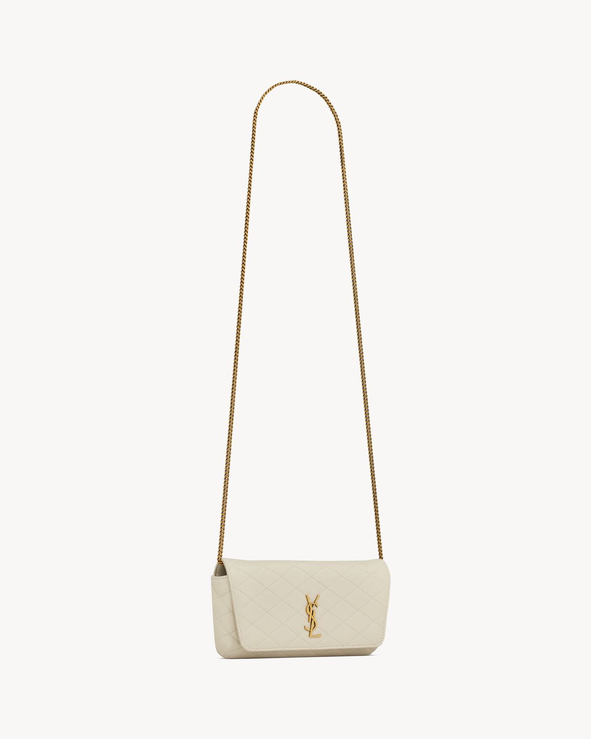 Replicate YSL Gaby Chain Phone Holder in Lambskin(1:1 replica)