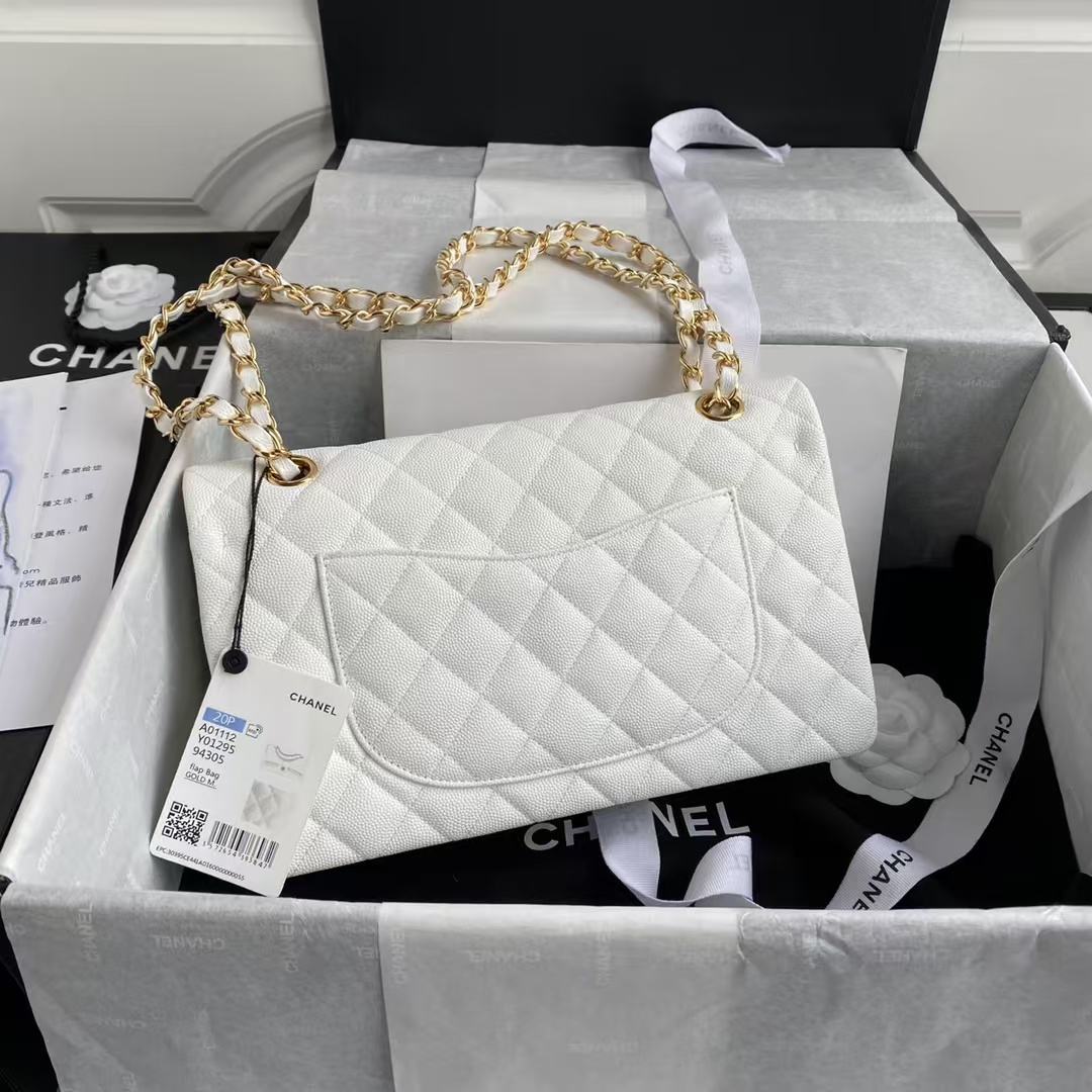 Replicate Chanel Classic 11.12 Handbag Caviar Gold Hardware(1:1 replica)