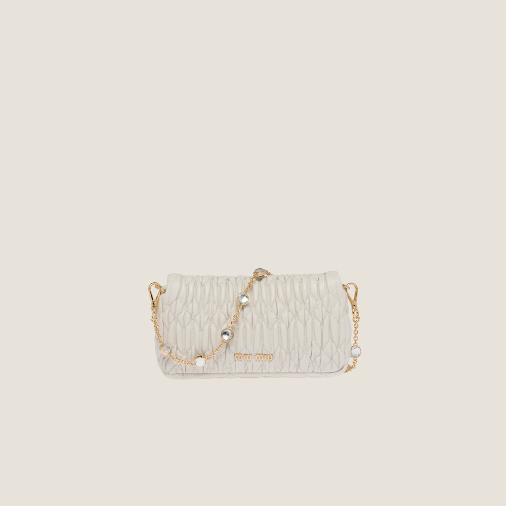 Replicate Miu Crystal nappa leather and crystal mini-bag(1:1 replica)
