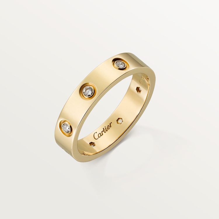 Replicate LOVE ring, small model, 8 diamonds(1:1 replica)