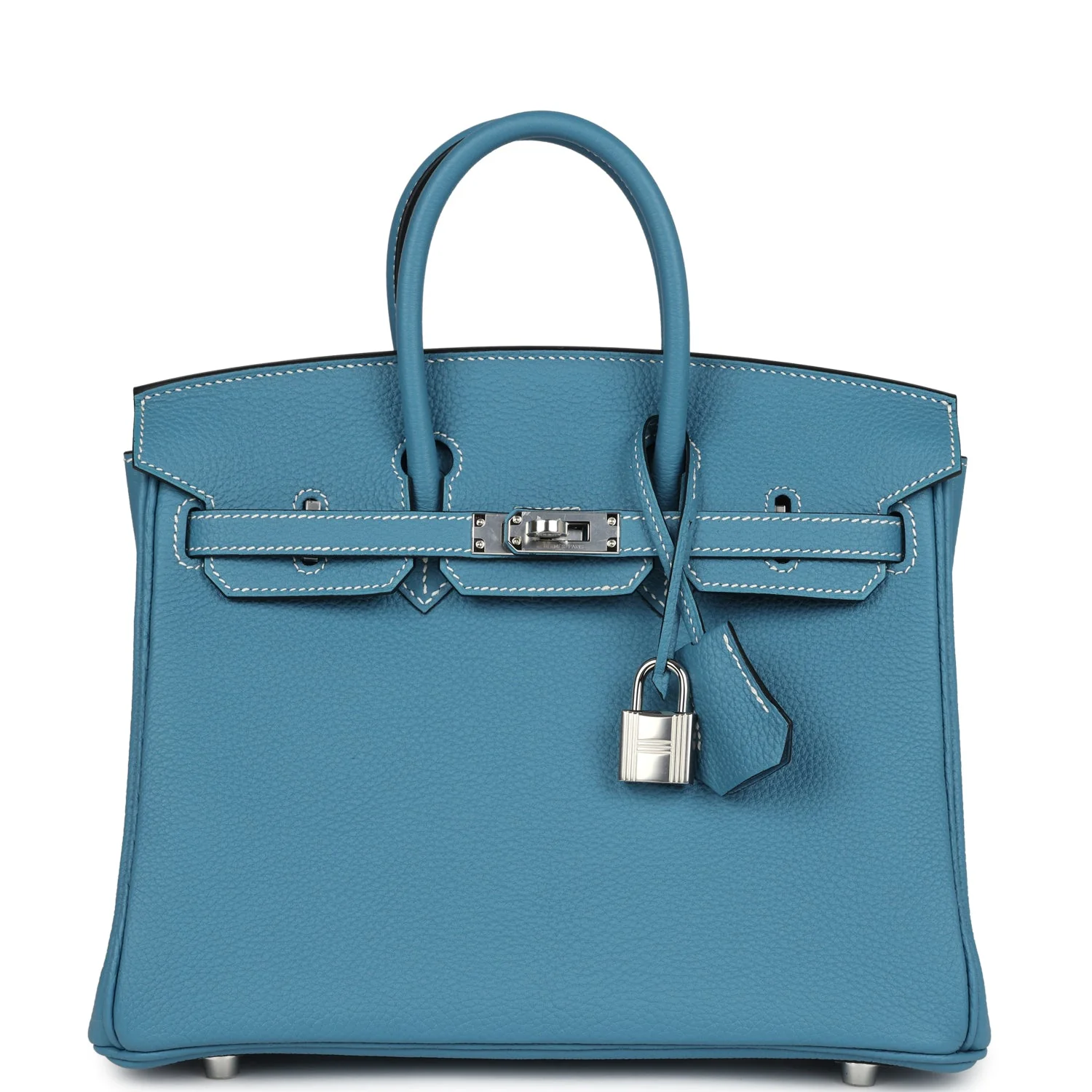 Replicate Hermes Birkin 25 Blue Jean Togo Palladium Hardware(1:1 replica)