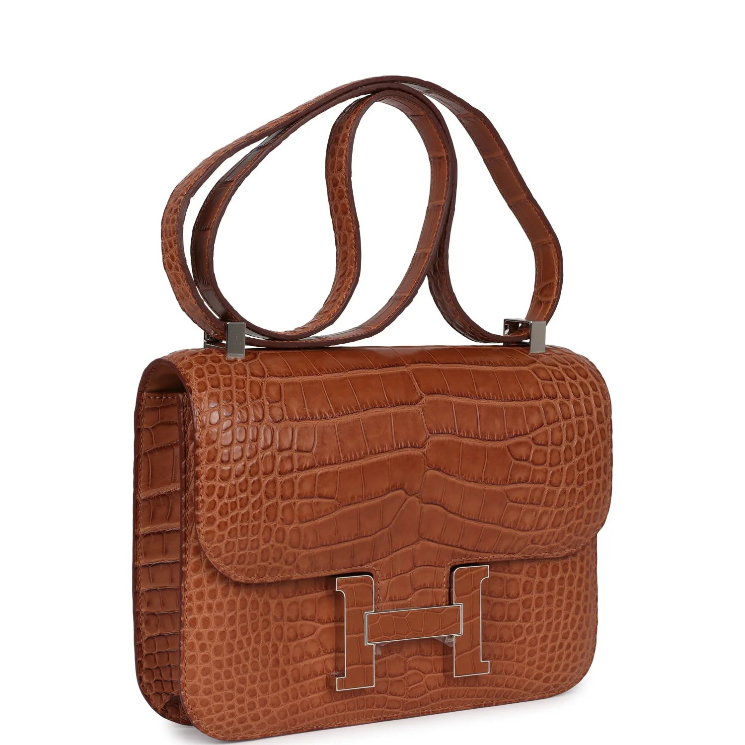 Replicate Hermes Constance 1-24 Gold Matte Alligator Marquette Palladium Hardware(1:1 replica)