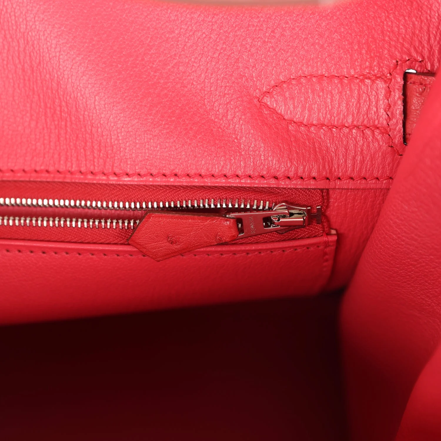 Replicate Hermes Birkin 30 Bougainvillea Ostrich Palladium Hardware(1:1 replica)