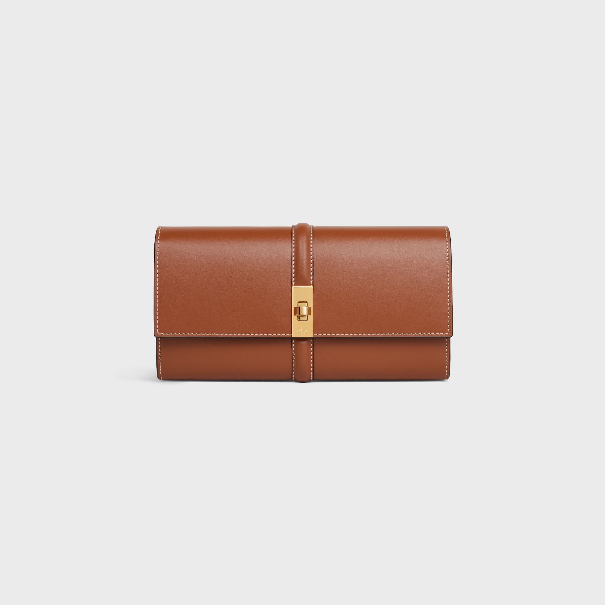 Replicate LARGE WALLET 16 IN SATINATED CALFSKIN TAN(1:1 replica)