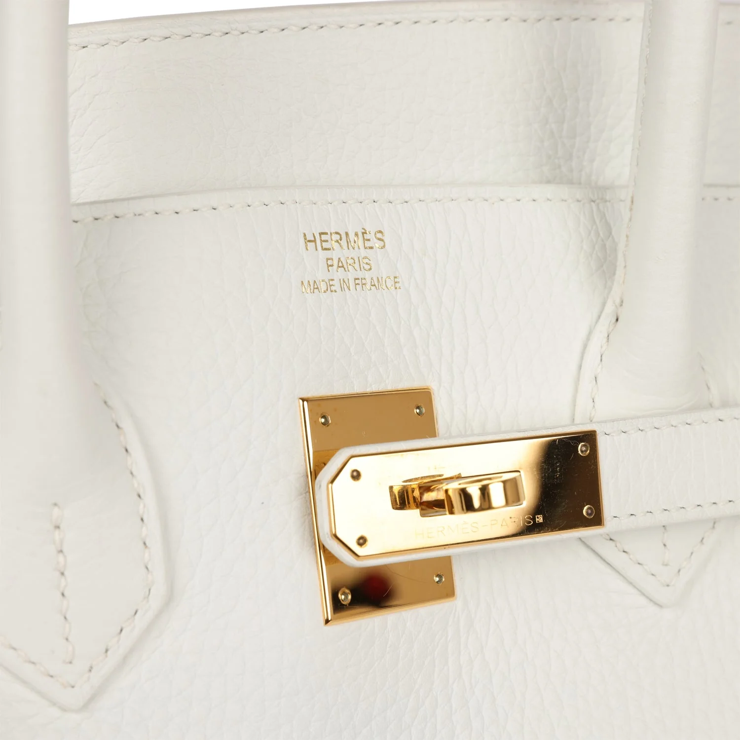 Replicate Hermes Birkin 35 White Clemence Gold Hardware(1:1 replica)